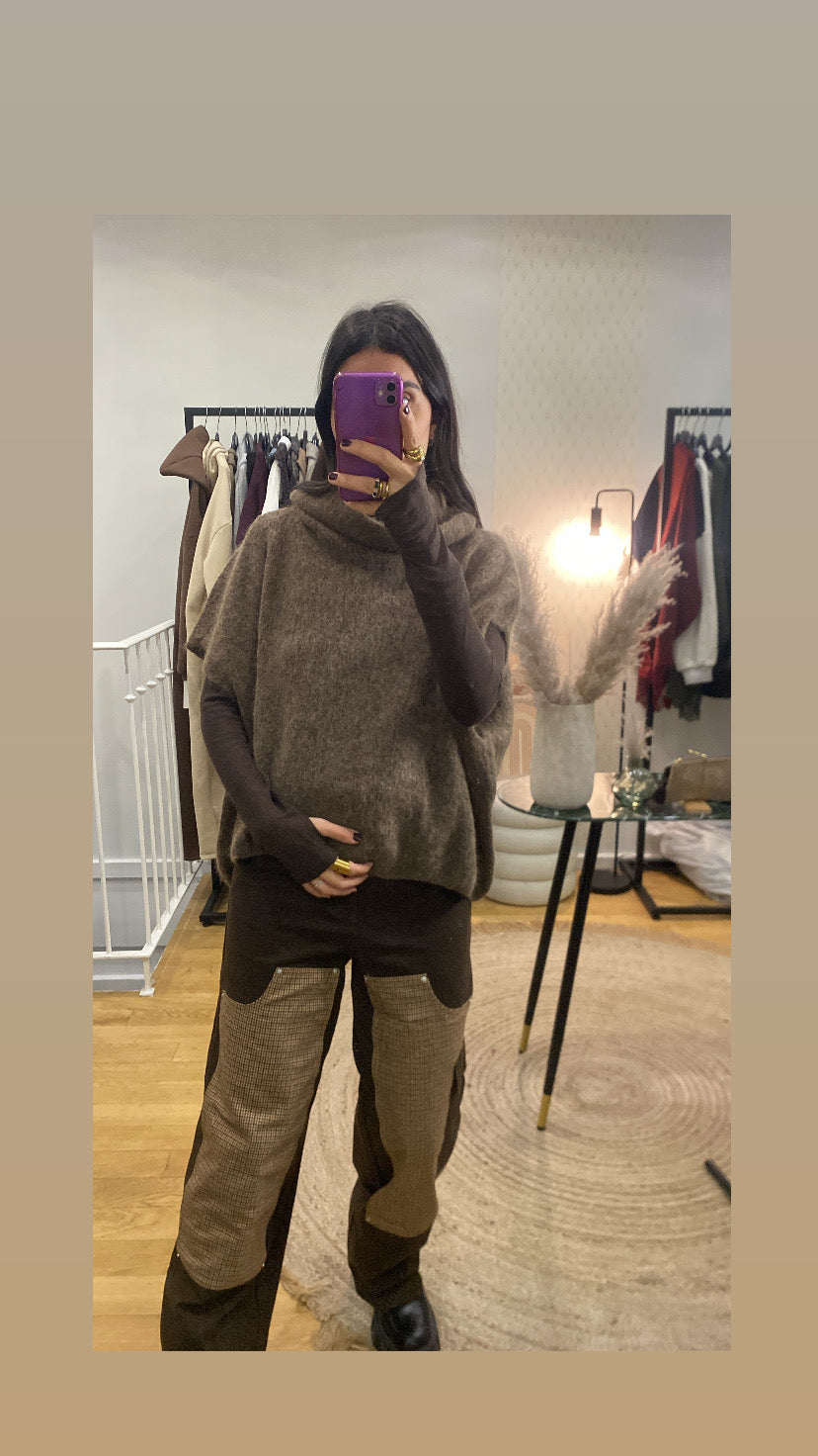 Pull « Lya » taupe