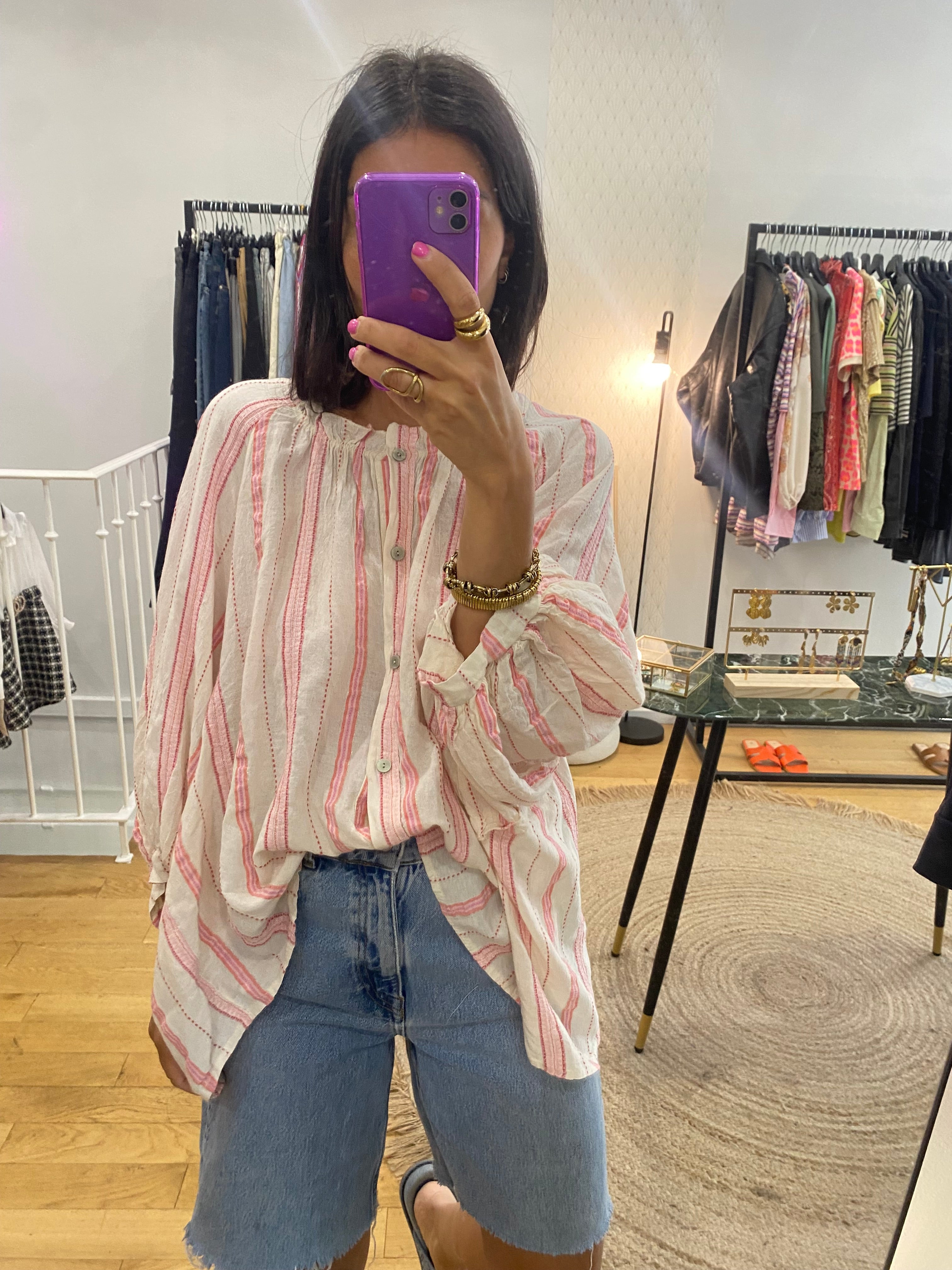 Chemise « jane » rose