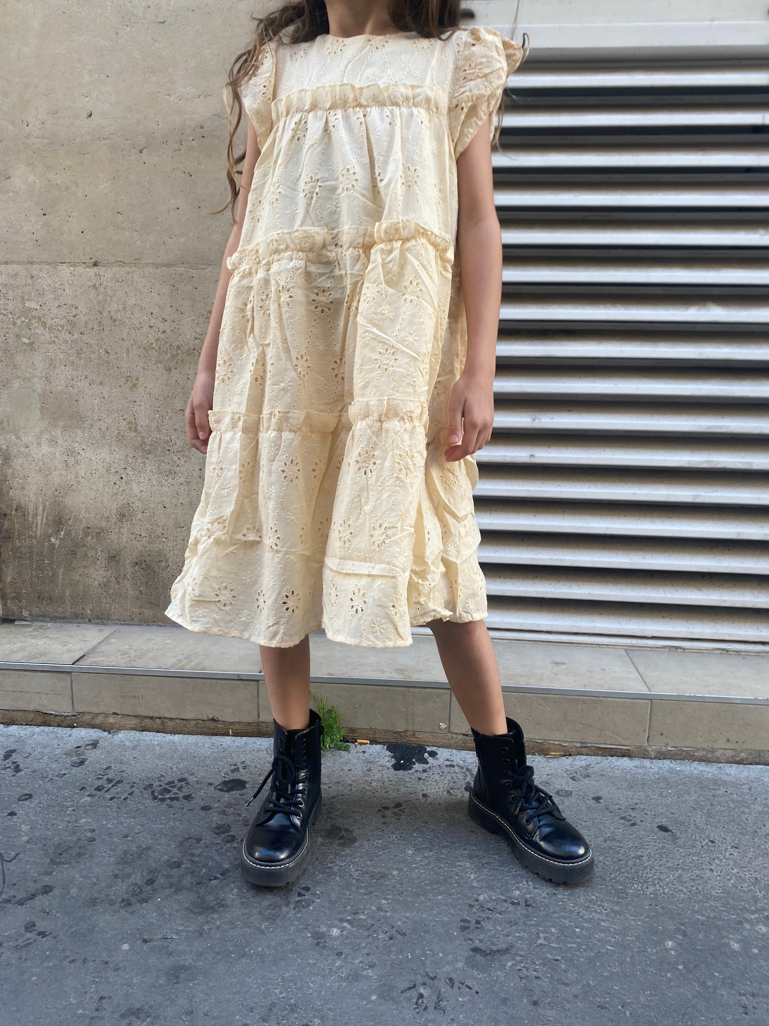 Robe « sarah » dentelle écru