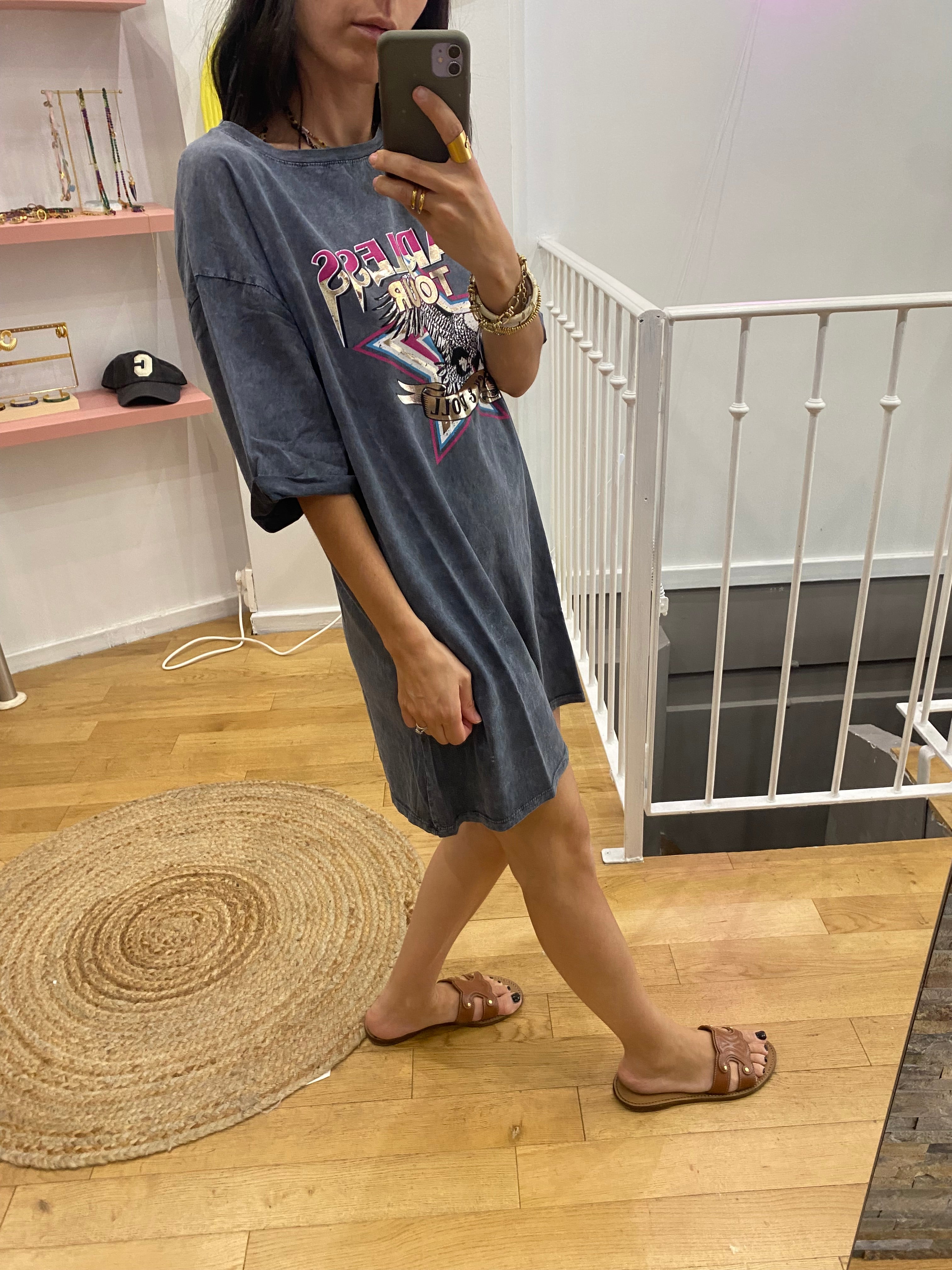 T-shirt long / robe T-shirt « Fearless »