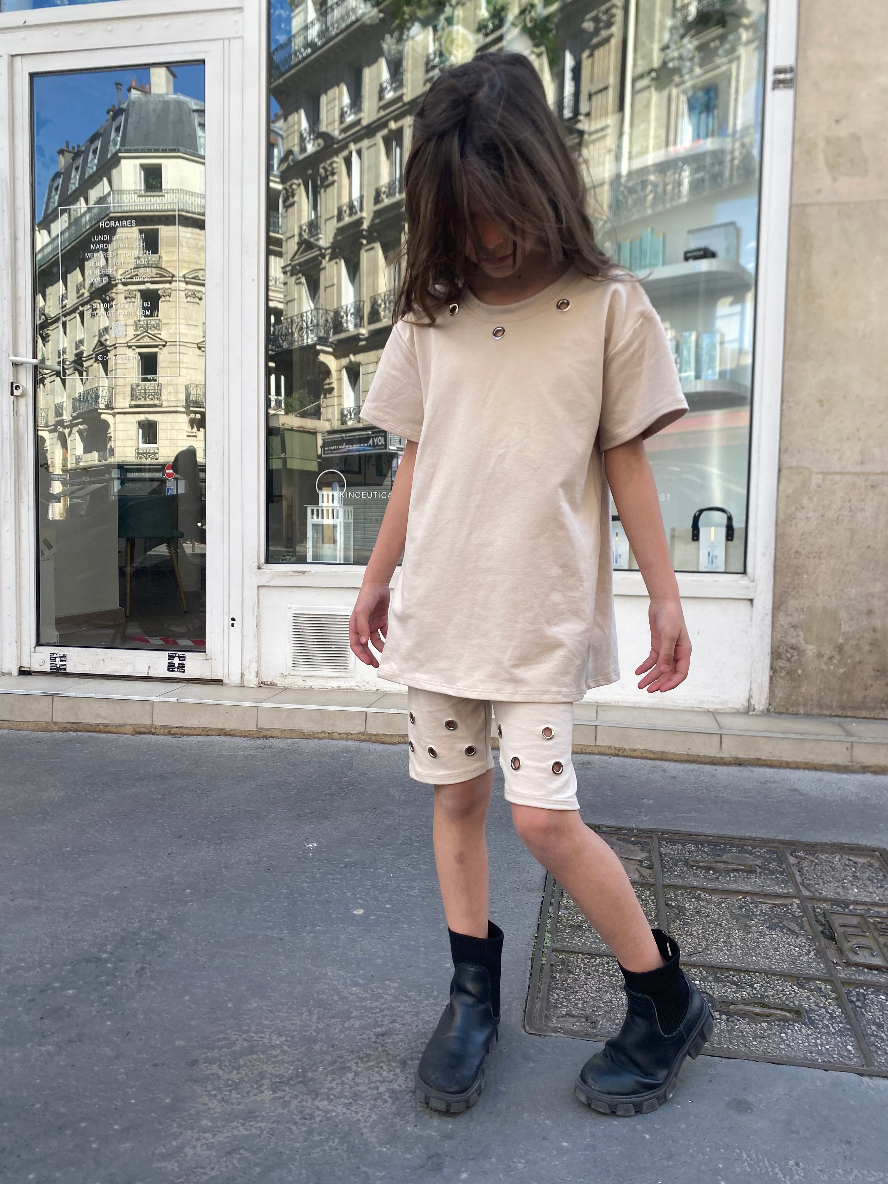 Ensemble cycliste « Aby » œillet écru