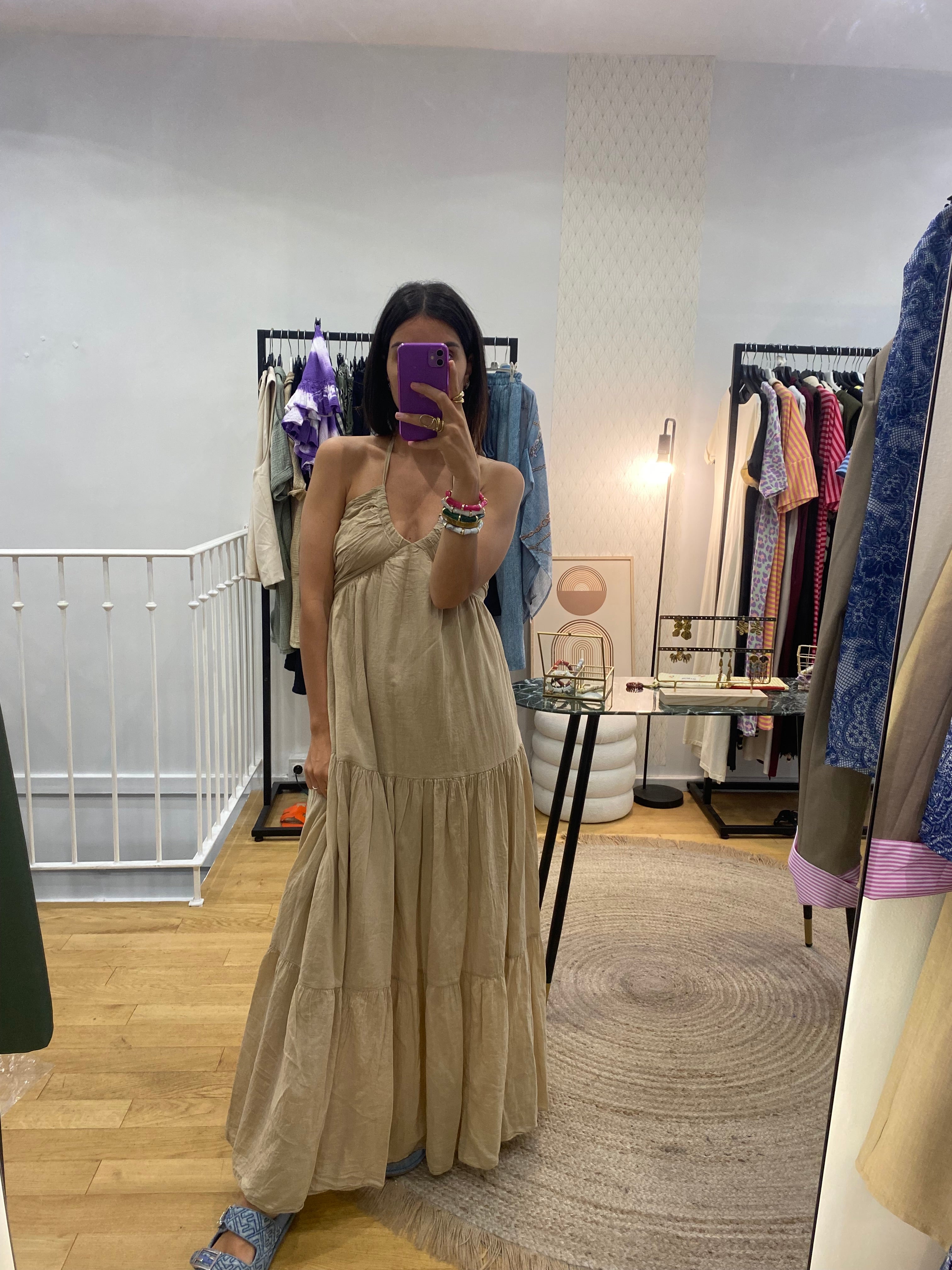 Robe « Ève » camel