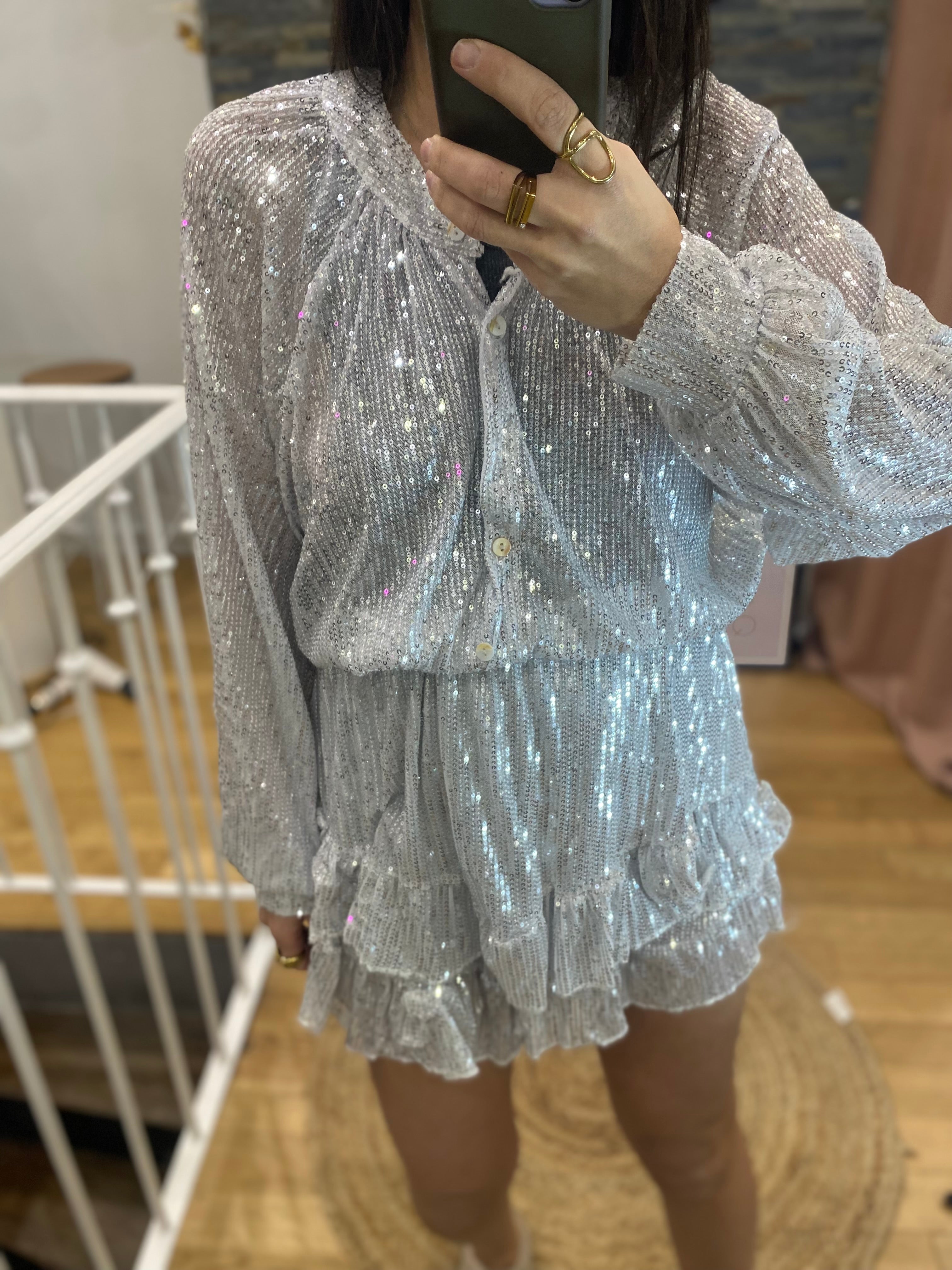 Combi short sequin