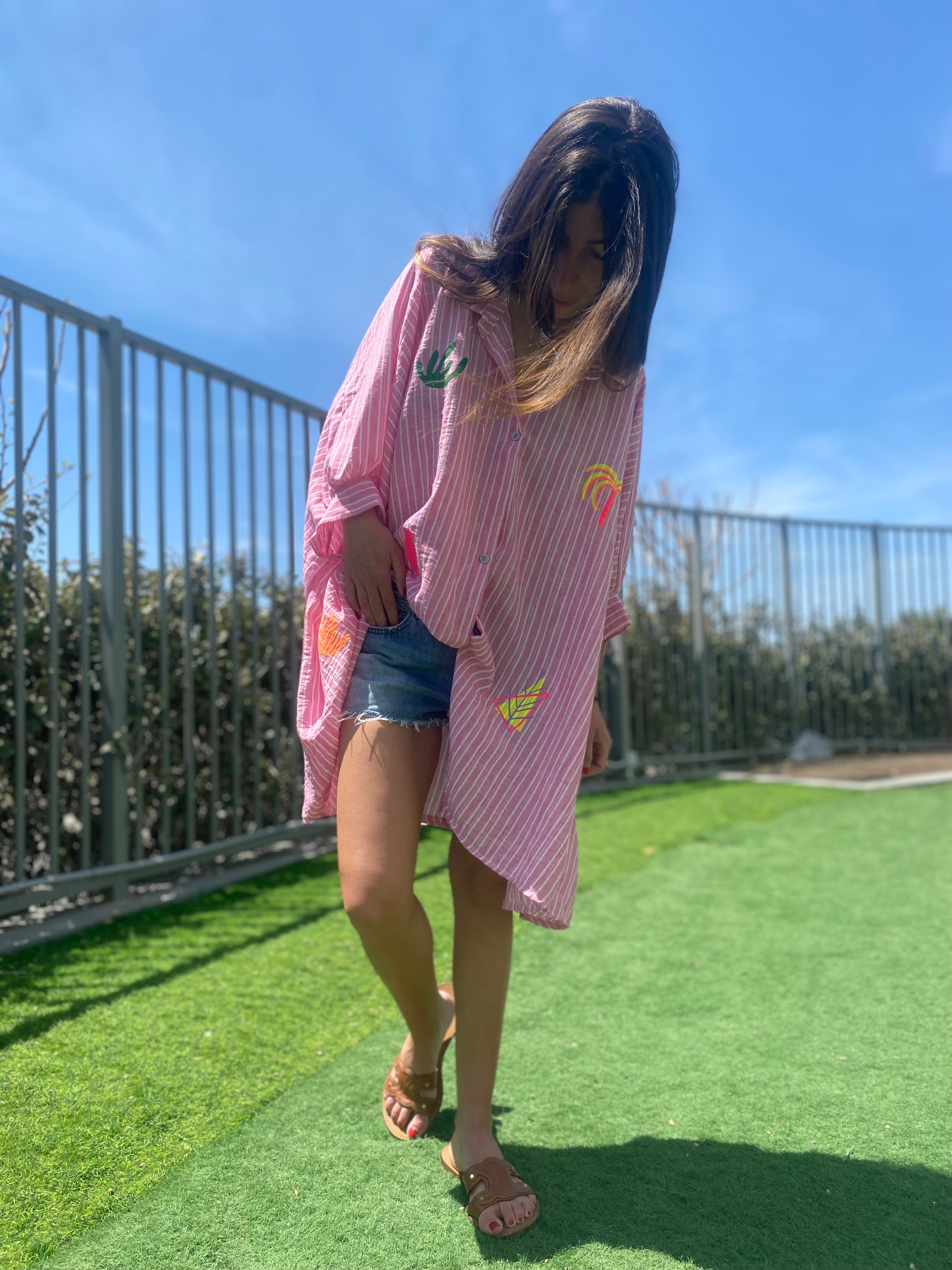 Chemise « Jill » rayé rose