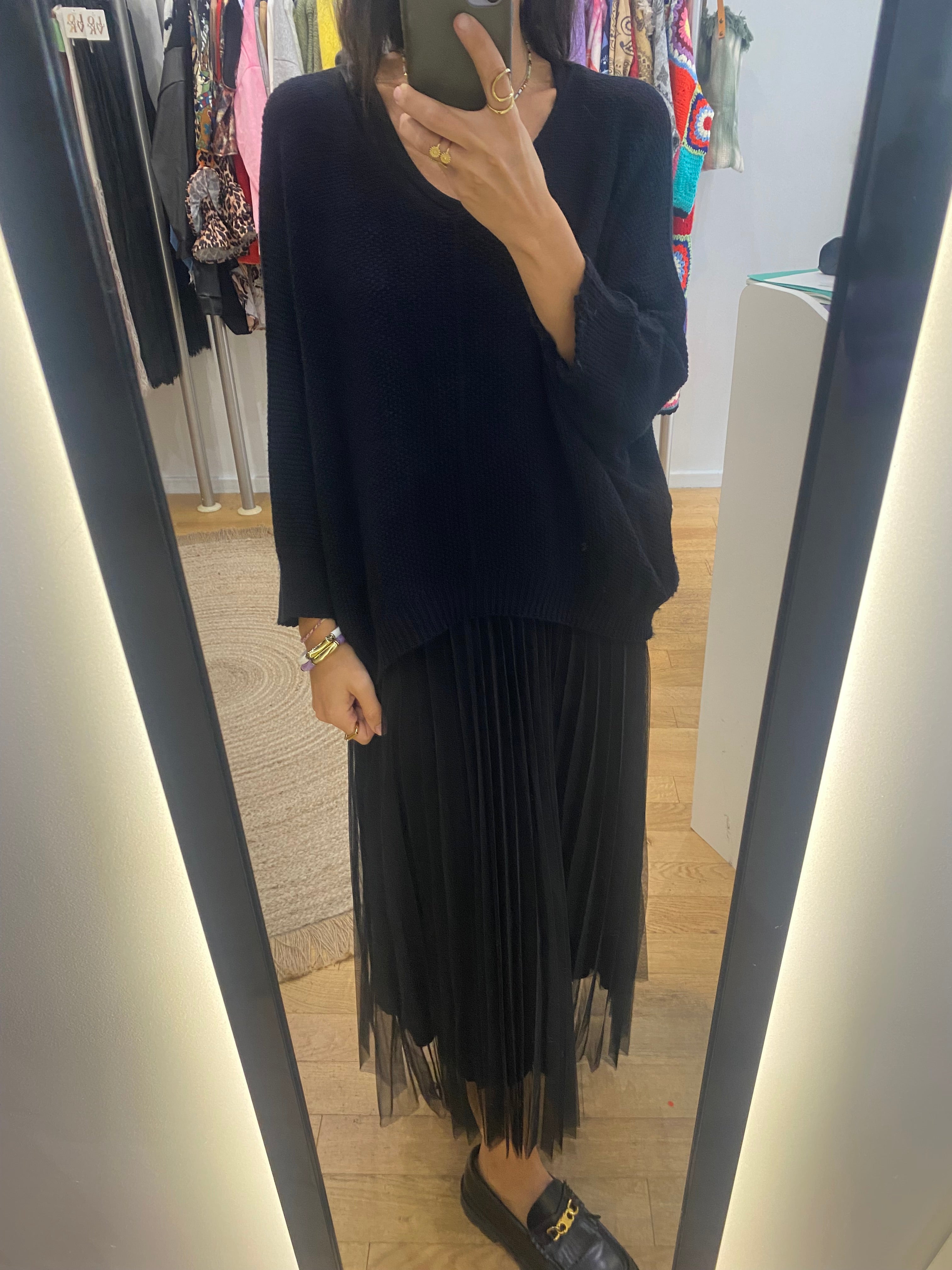 Robe 2 en 1 « Tali » noir