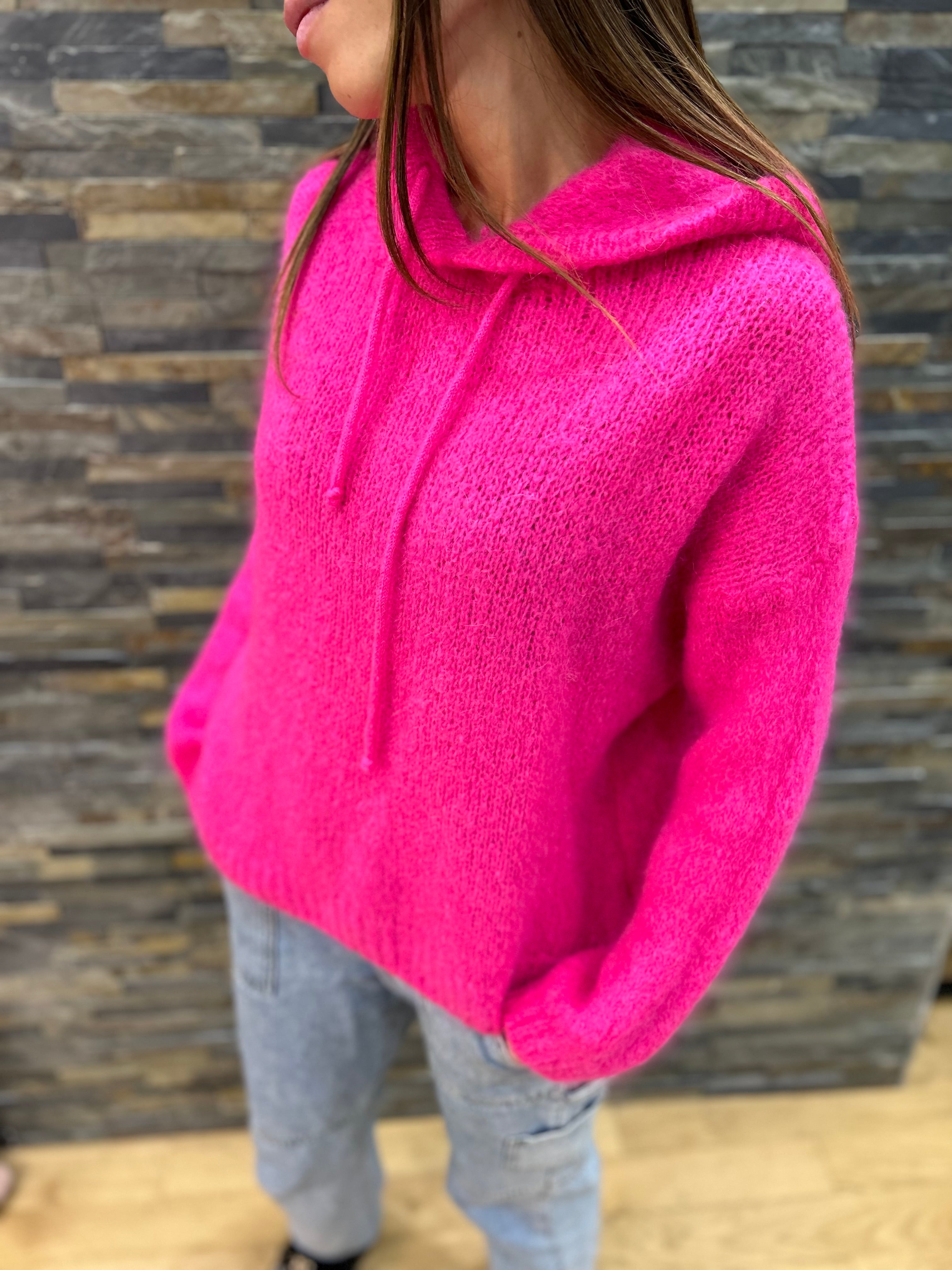 Pull à capuche « Lili » fushia