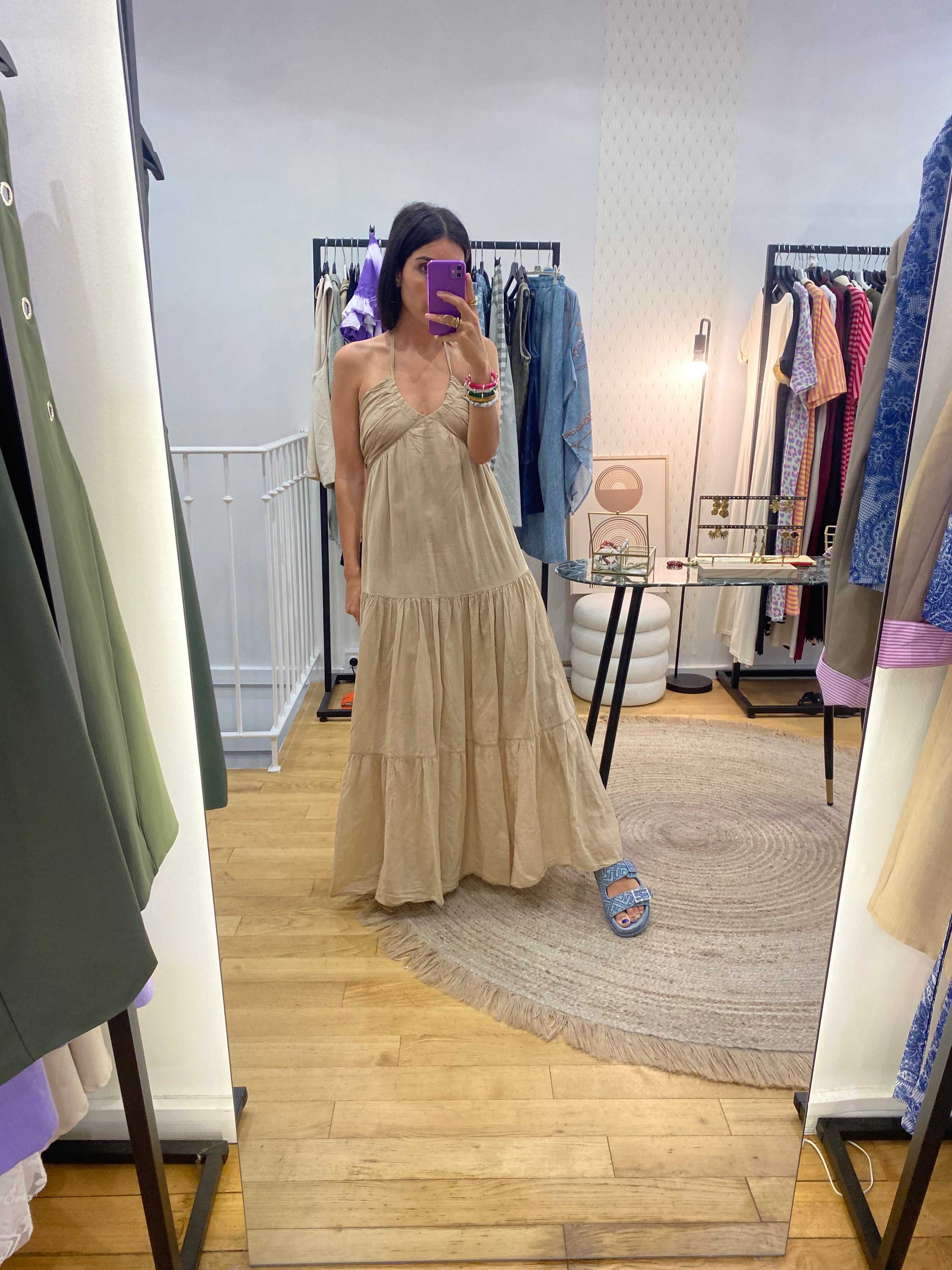 Robe « Ève » camel