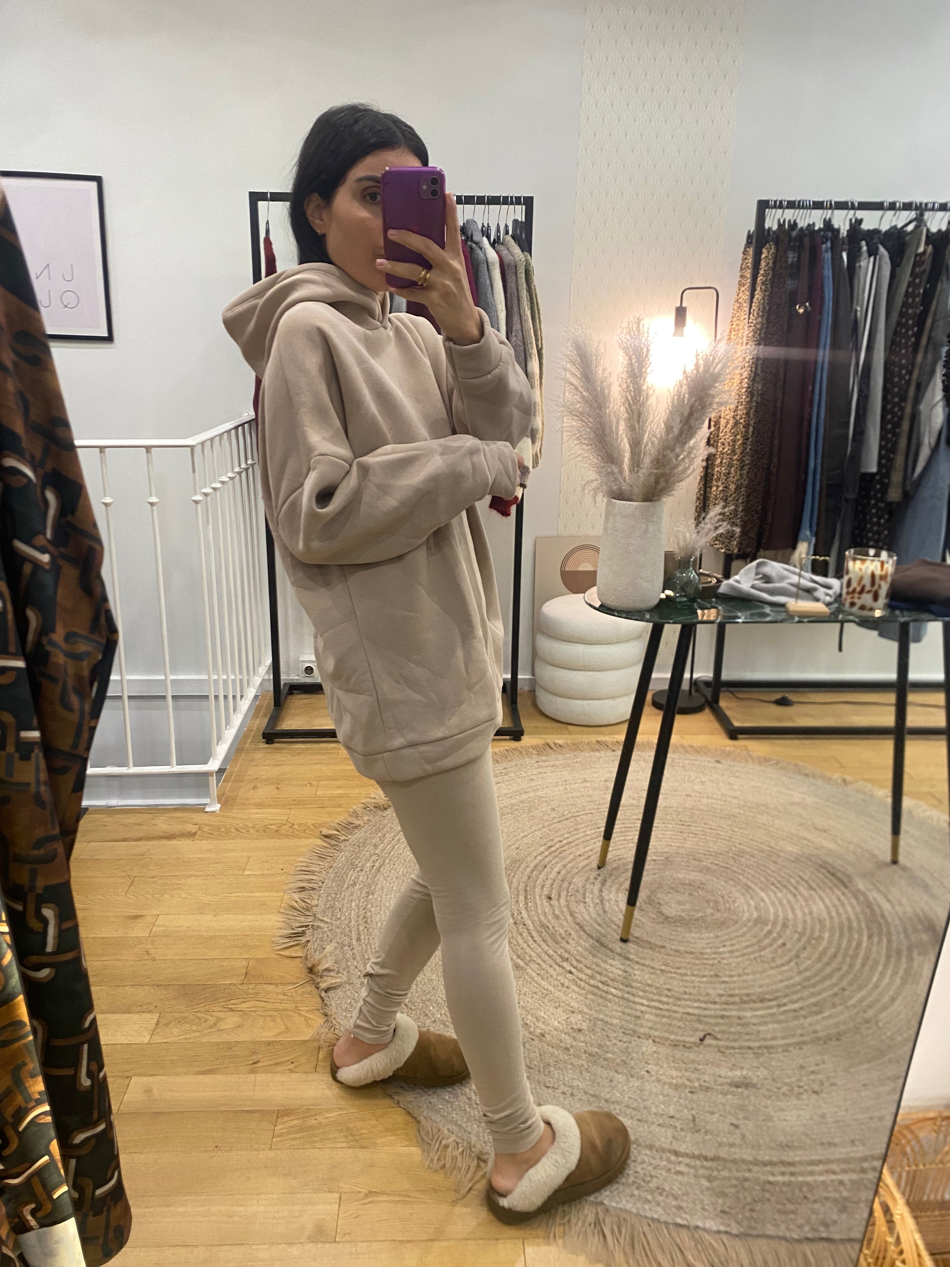 Ensemble legging « Cindy » beige