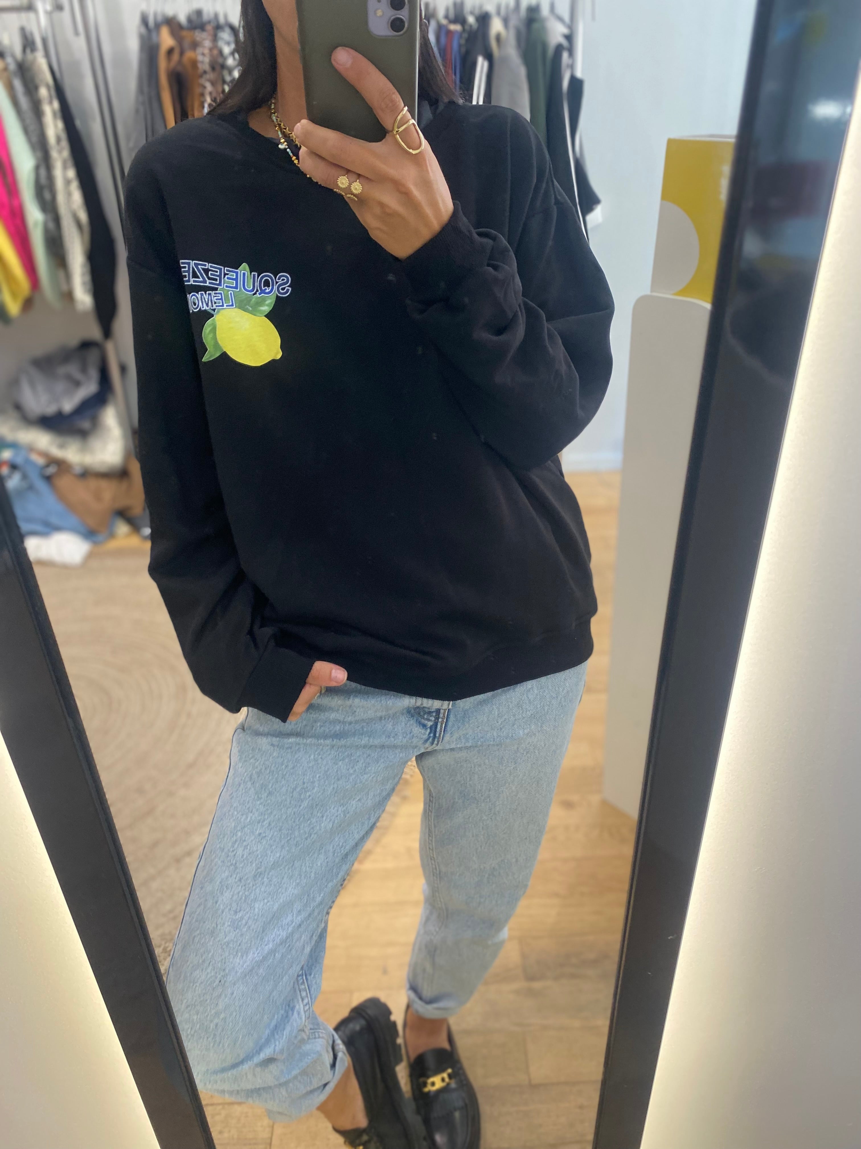 Pull « citron » noir