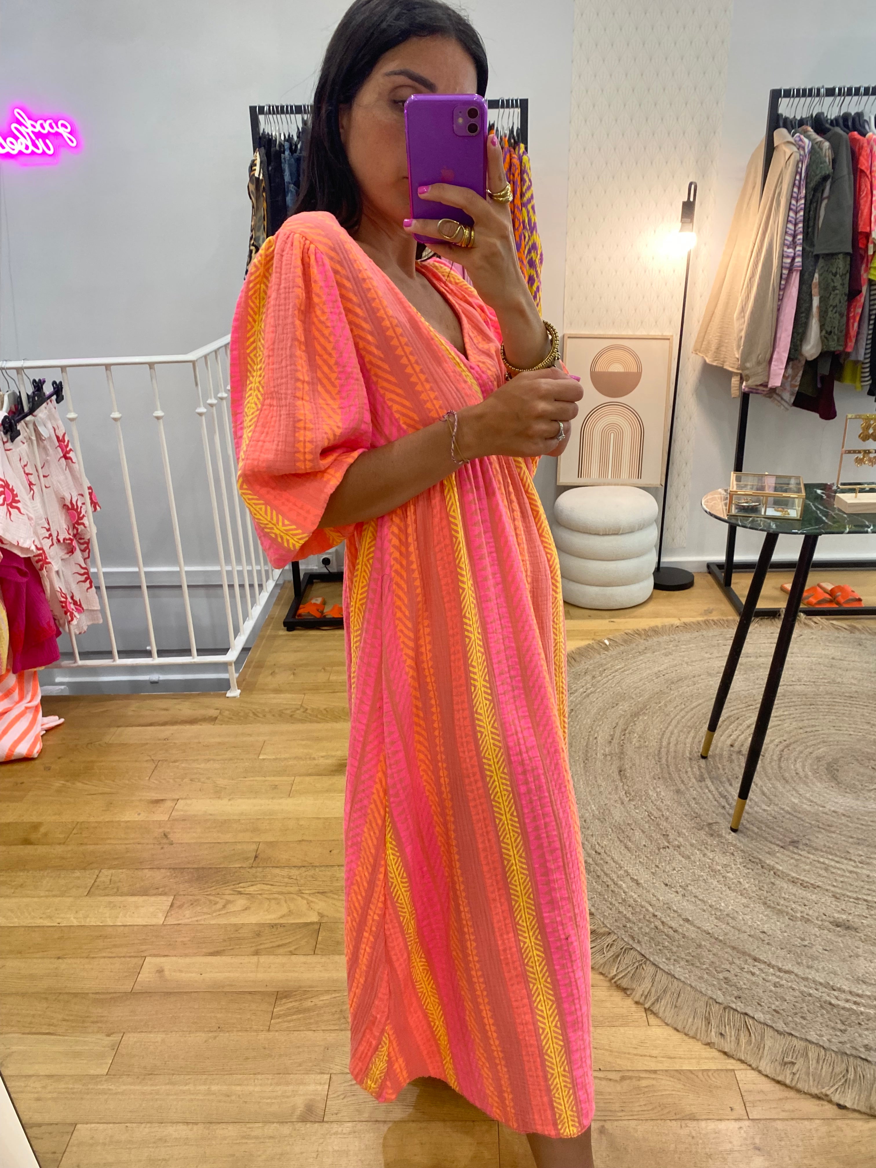 Robe « Elena » orange