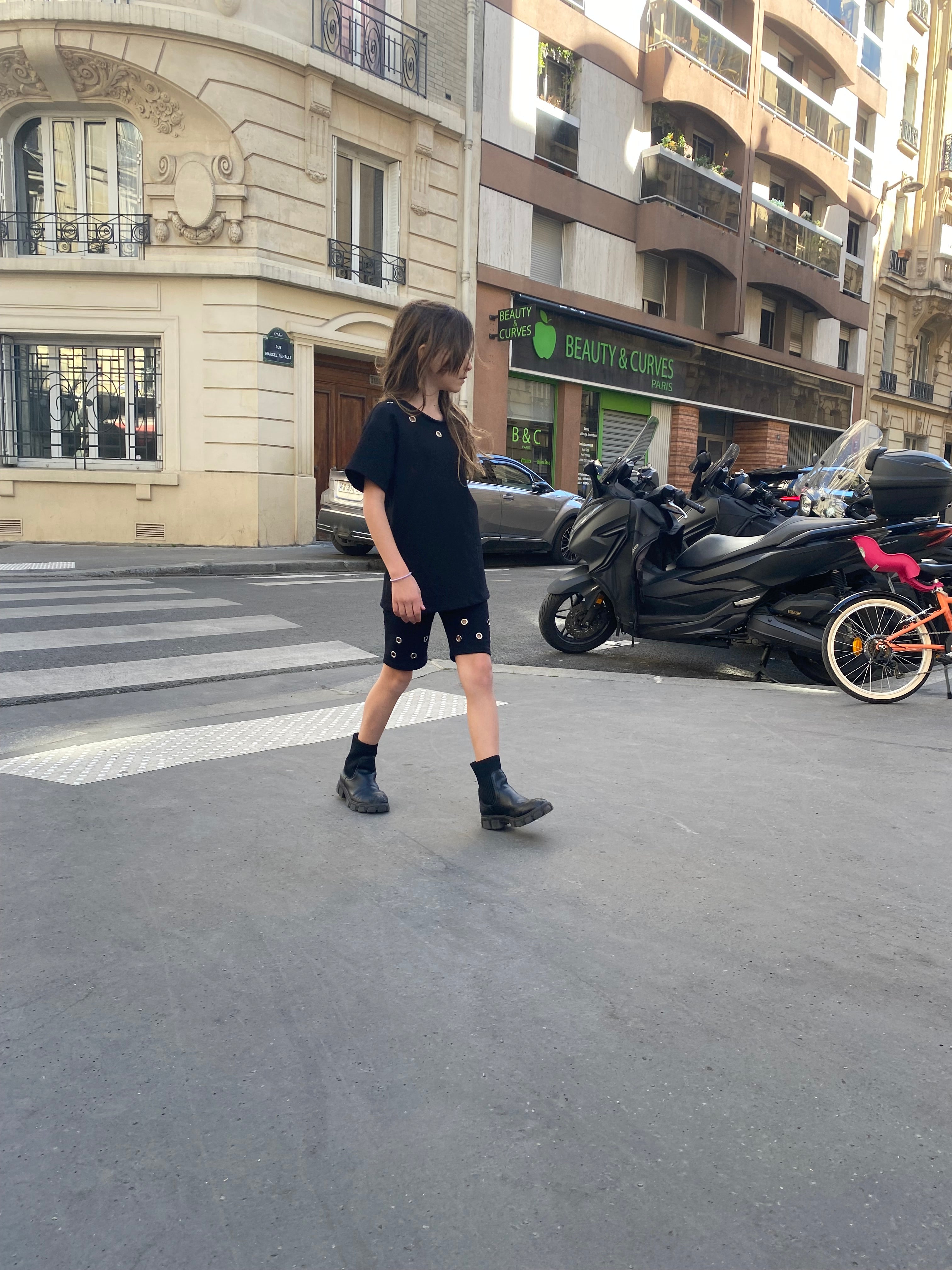 Ensemble cycliste « aby »  œillet noir