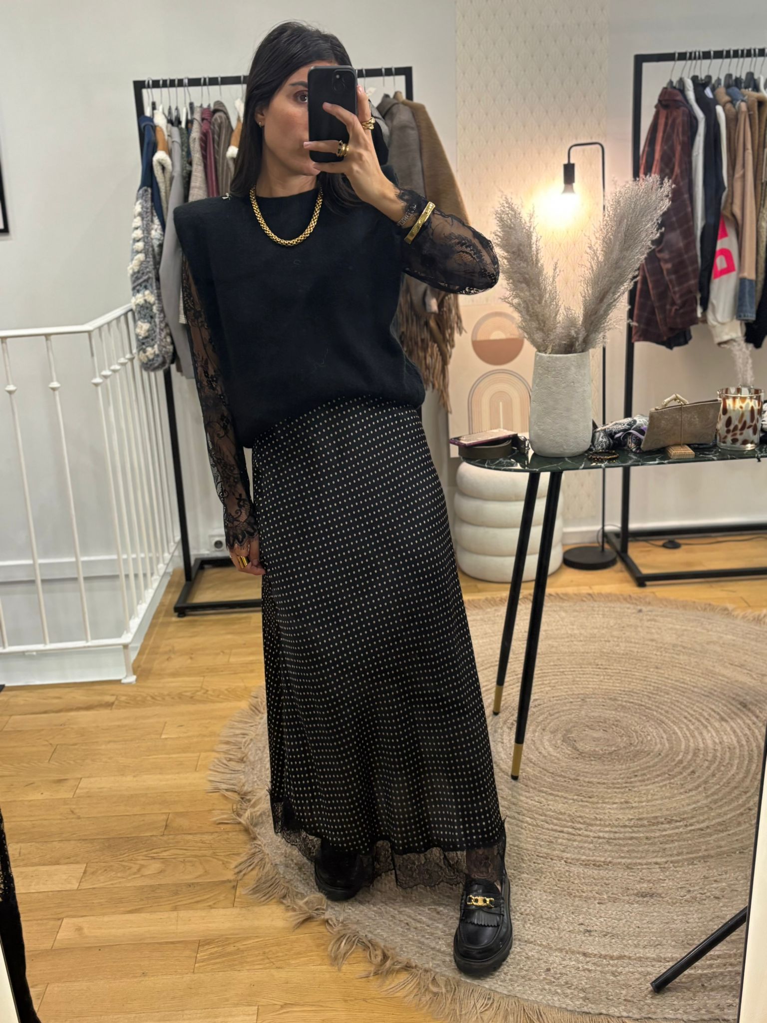 Jupe « Lora » pois noir