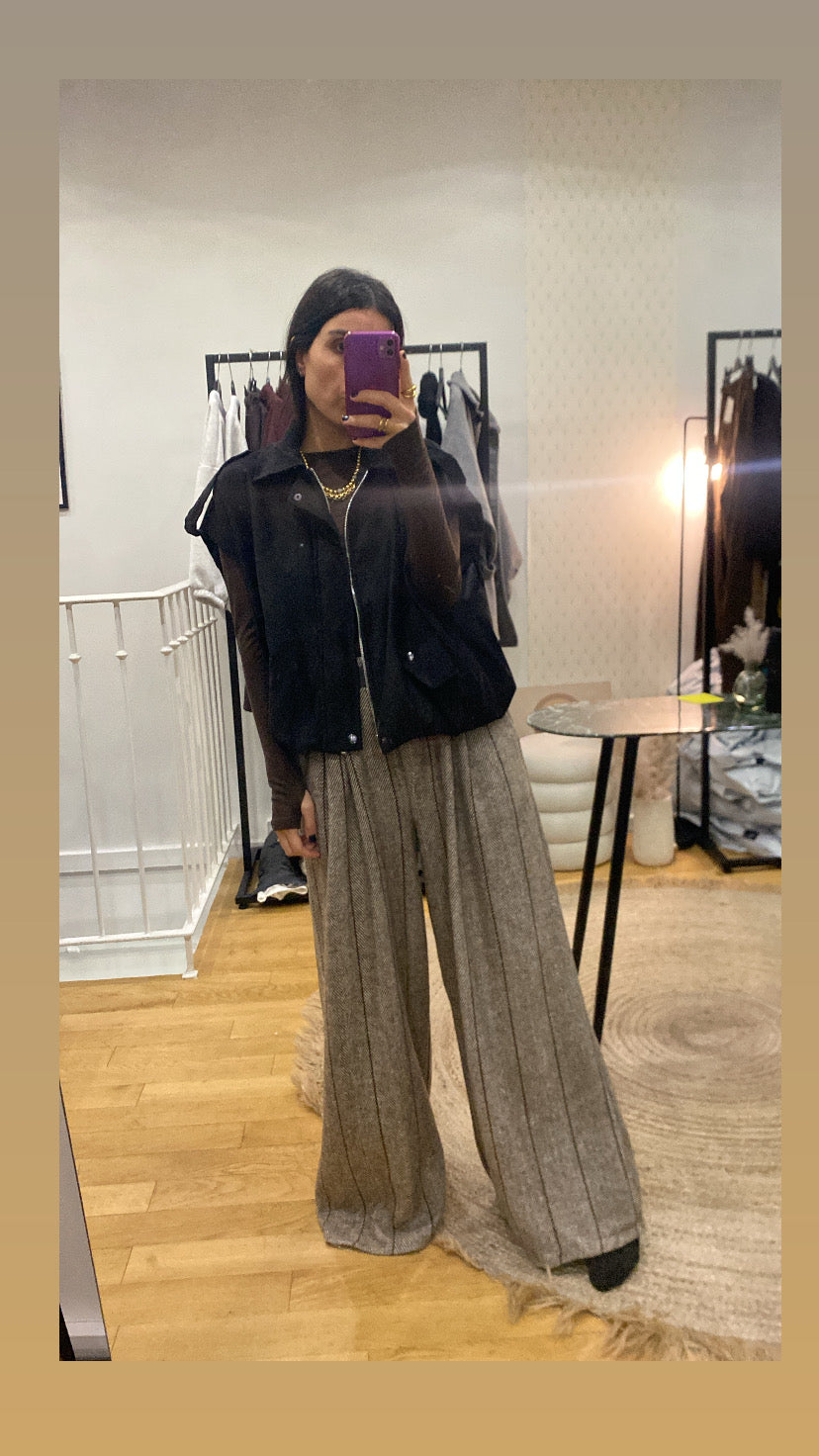 Pantalon « Line » marron