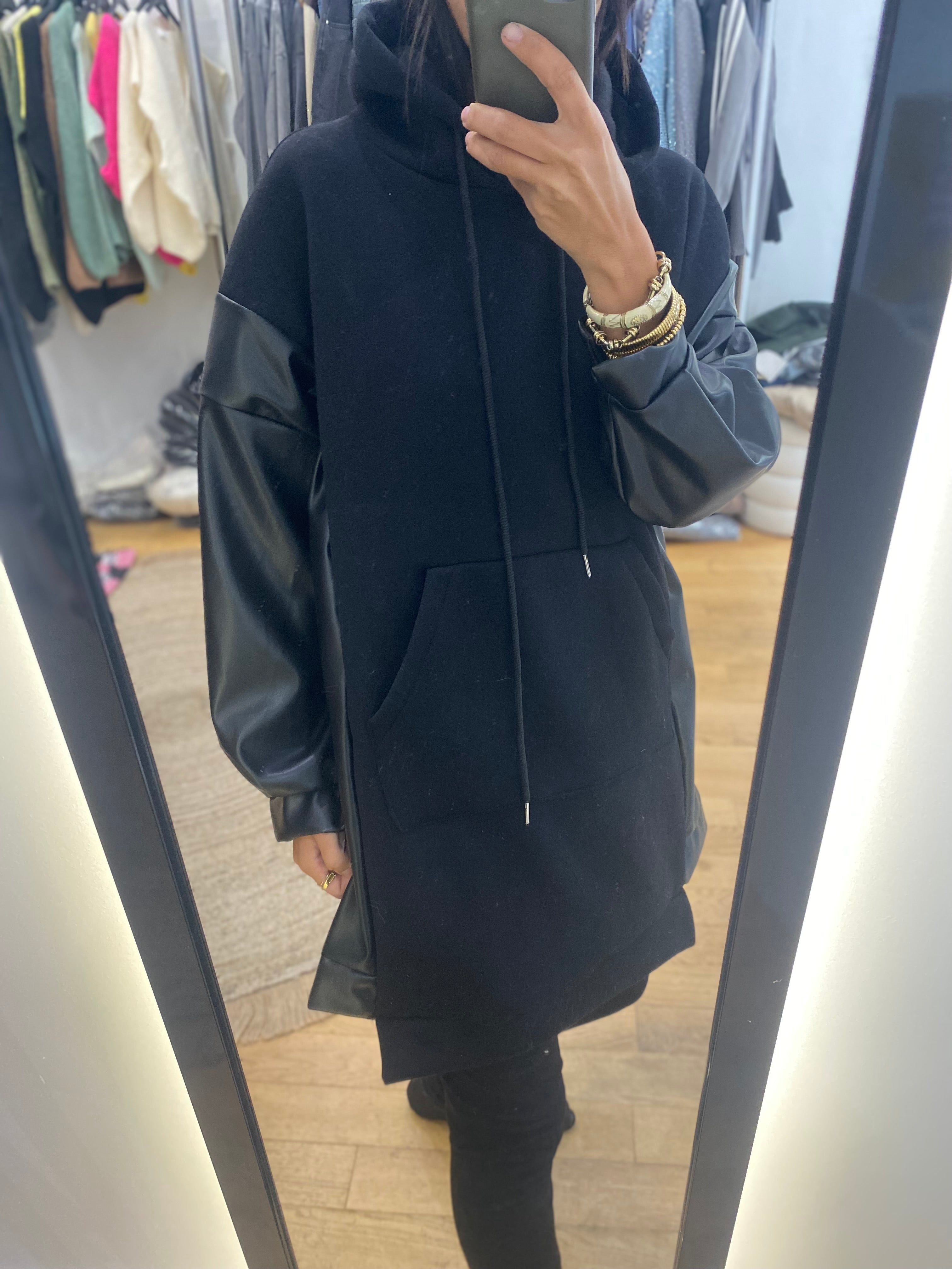 Robe be matière « shaï » noir