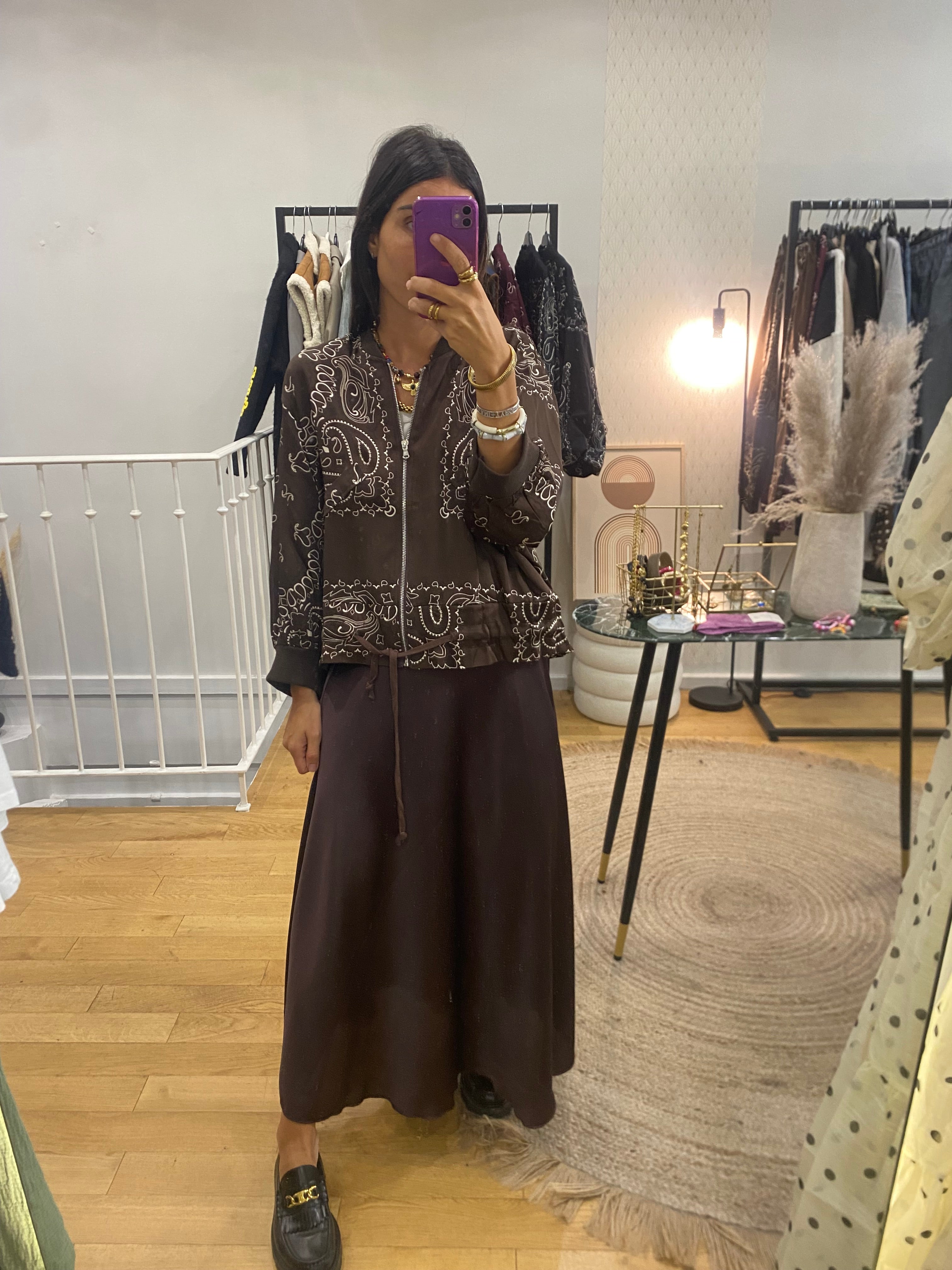 Jupe « Pauline » marron