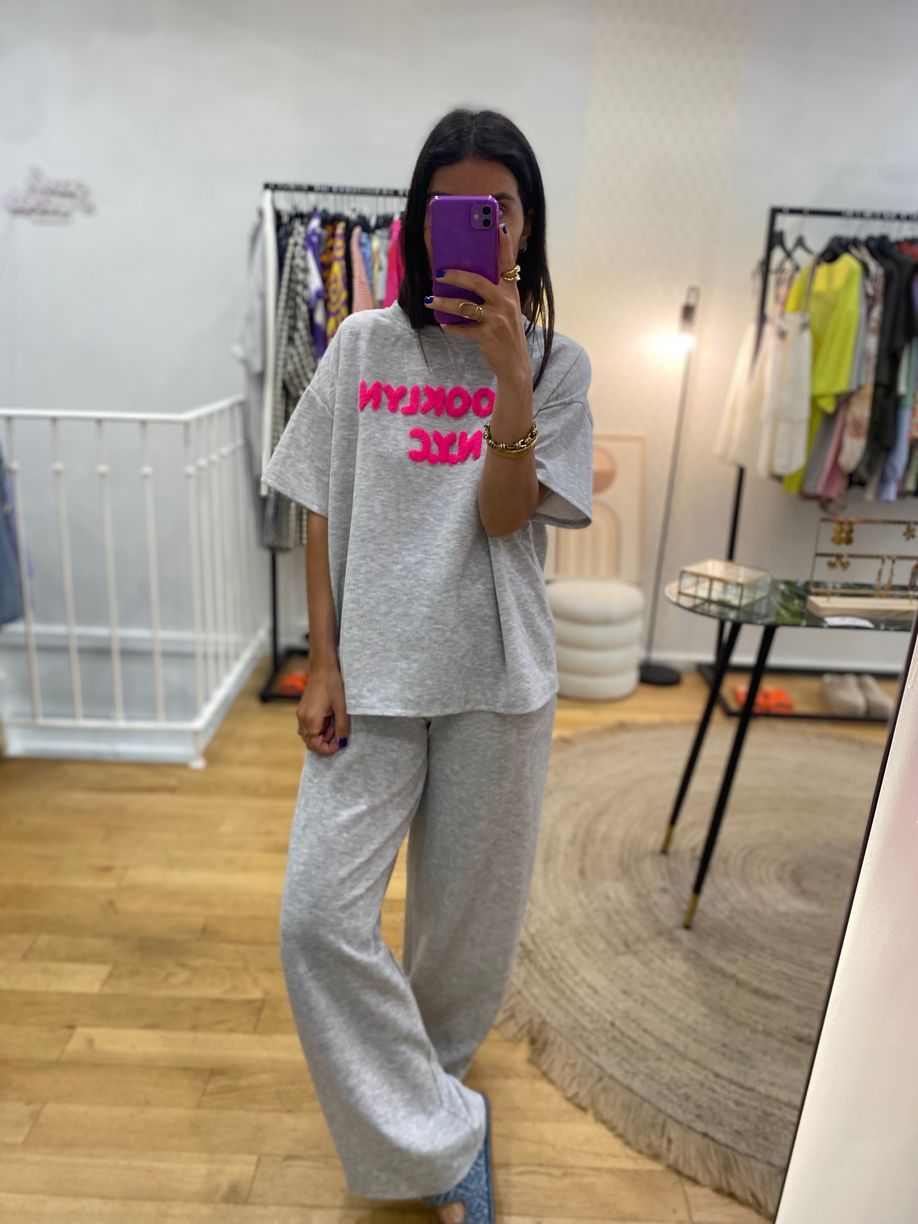 Ensemble pantalon « brooklyn » gris