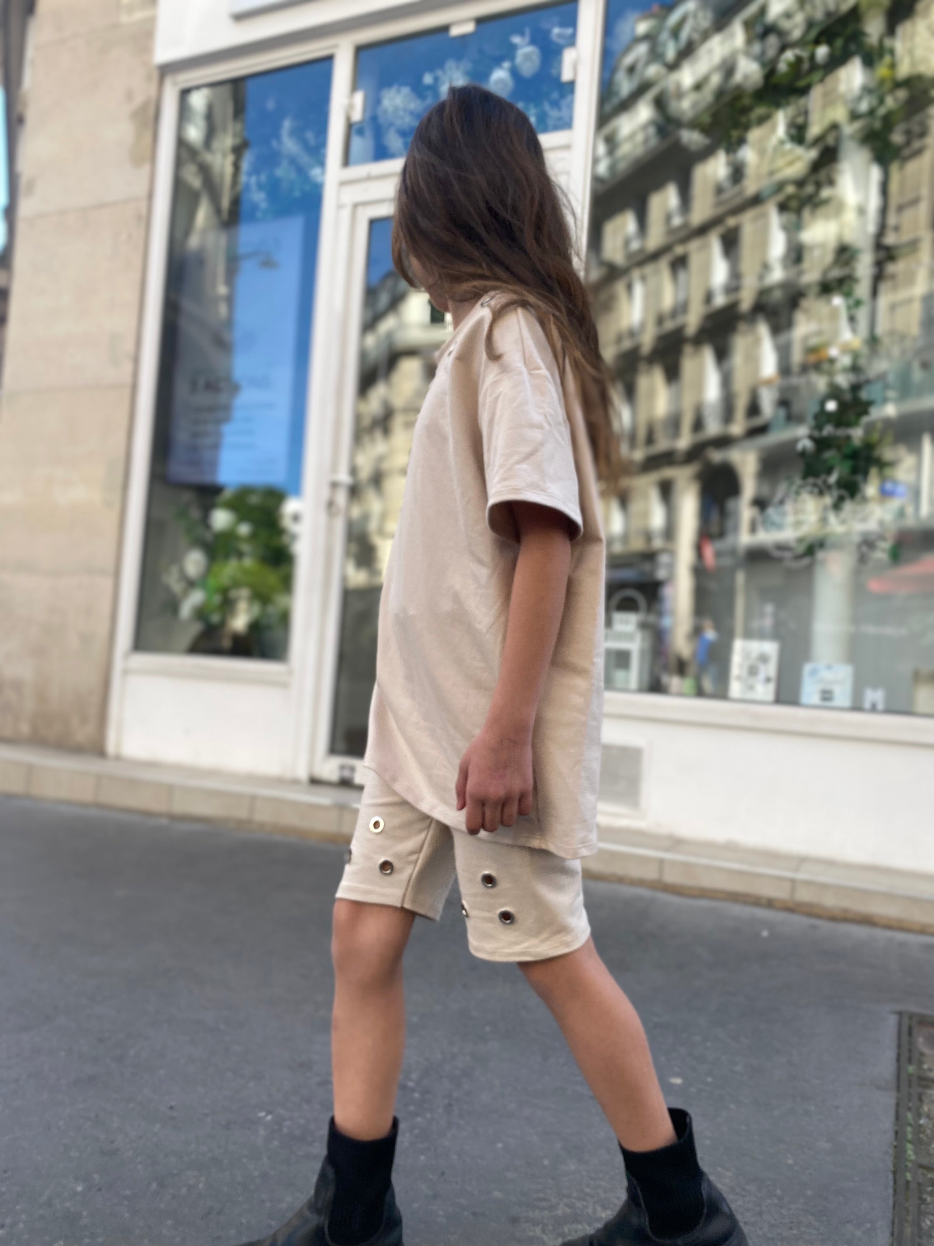 Ensemble cycliste « Aby » œillet écru