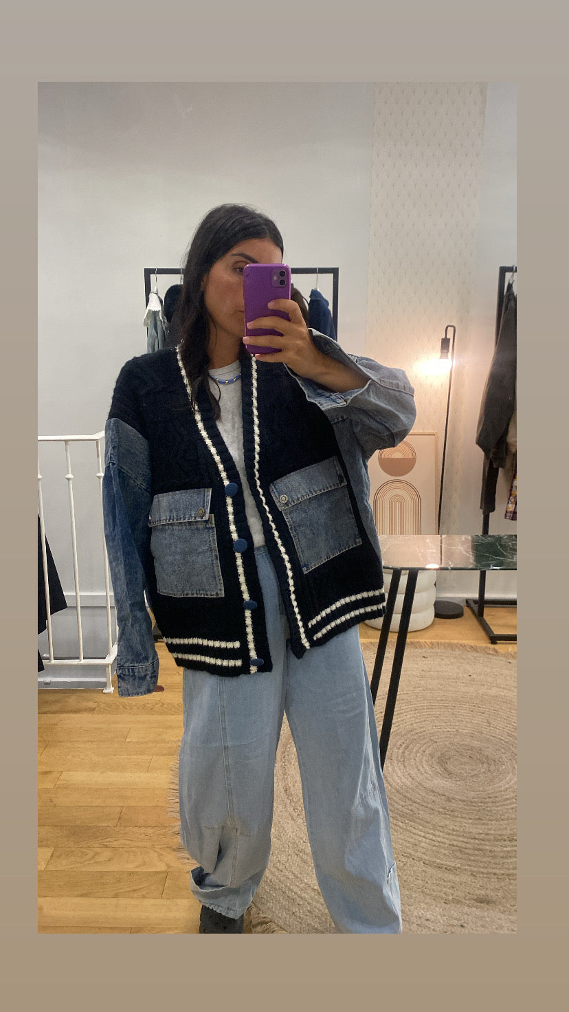 Gilet «  Debo » bi matière