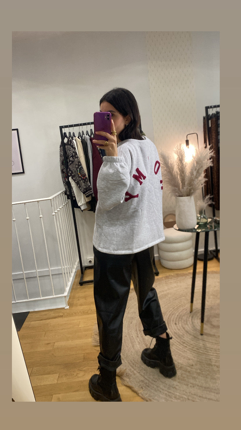 Pull « Mommy » Bordeaux