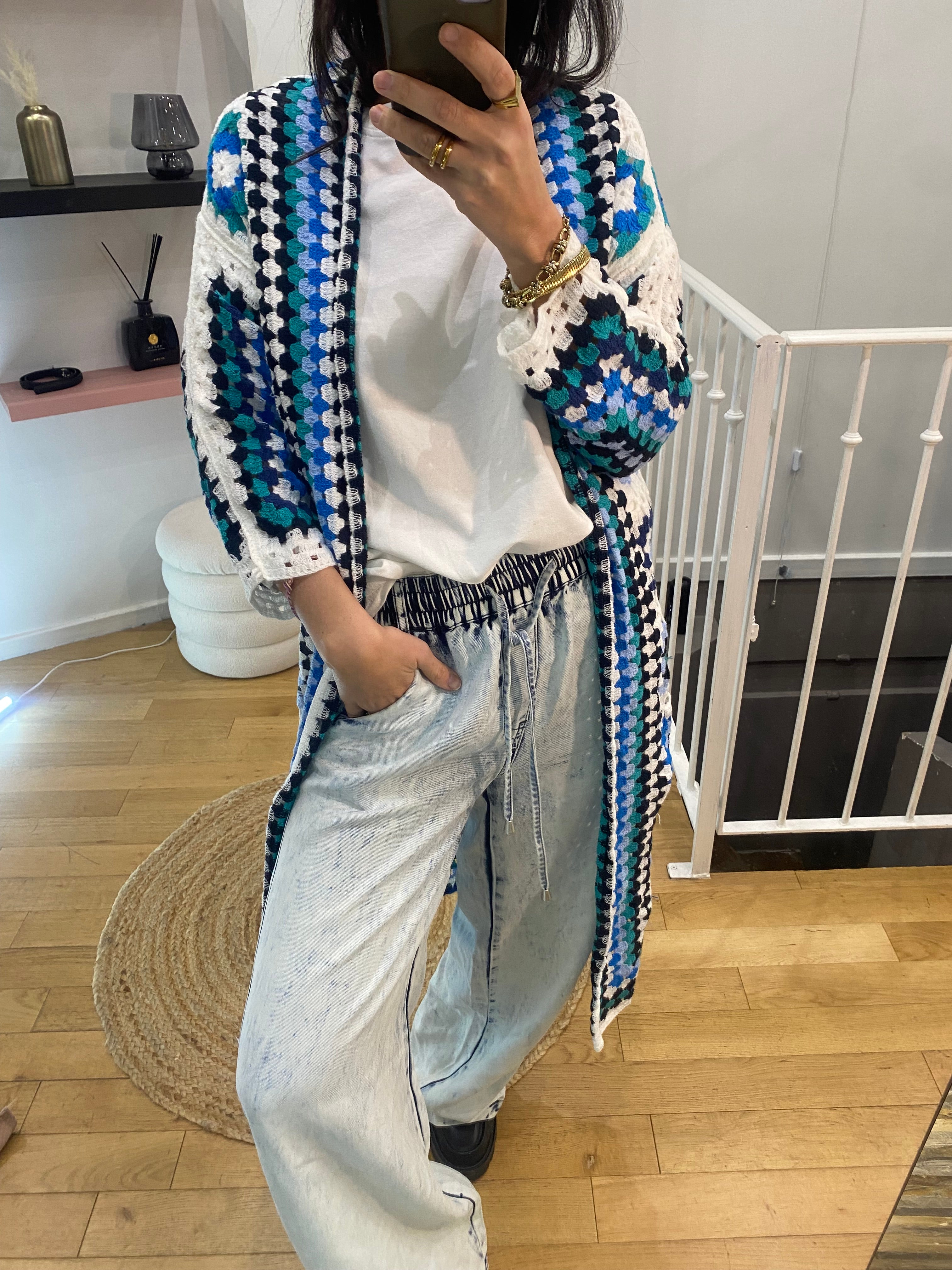 Kimono « charlotte » multibleu