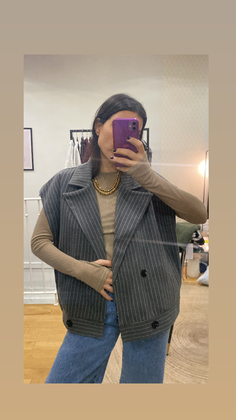 Veste sans manche « Audrey » grise