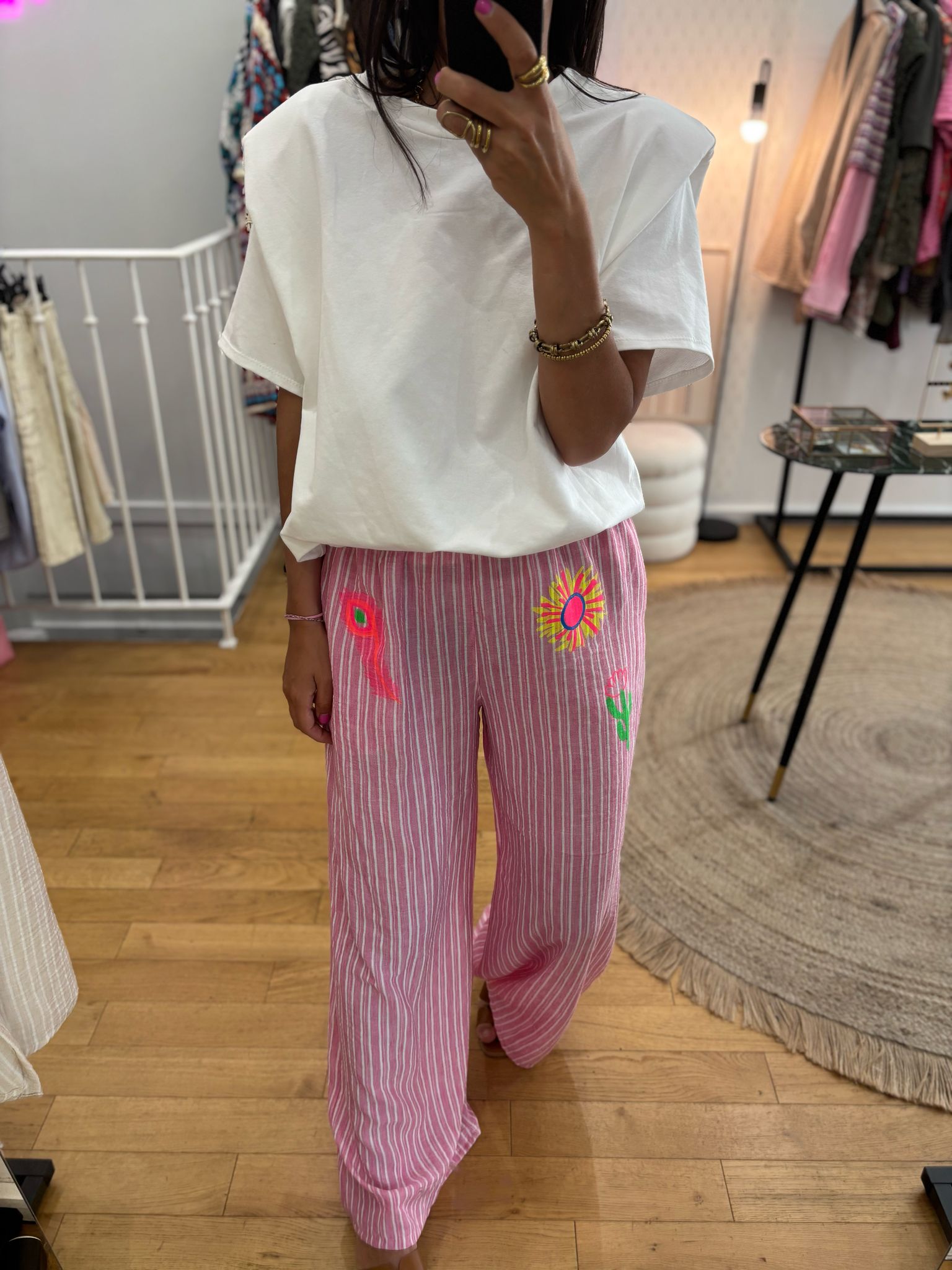 Pantalon « Mila » rose