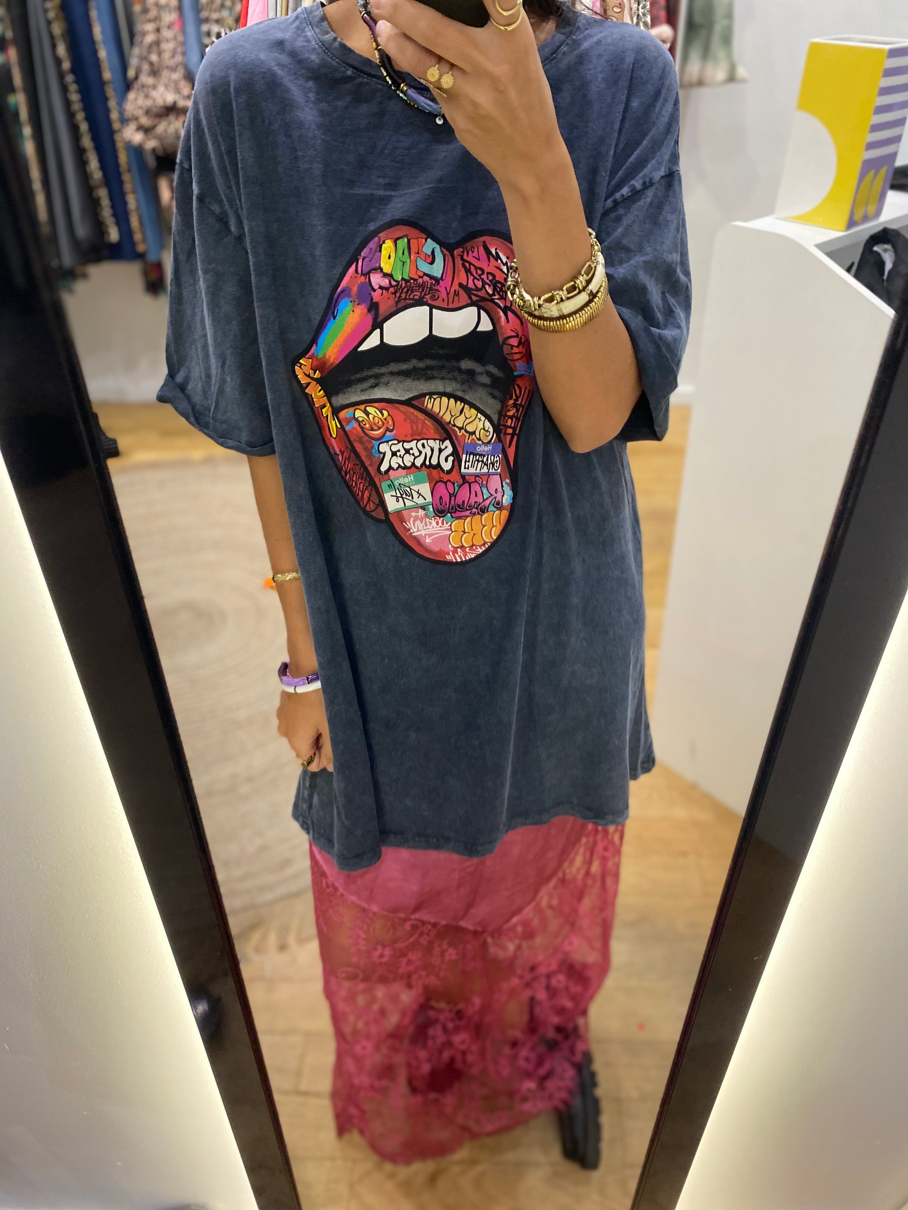 Robe / T-shirt long «mouth »