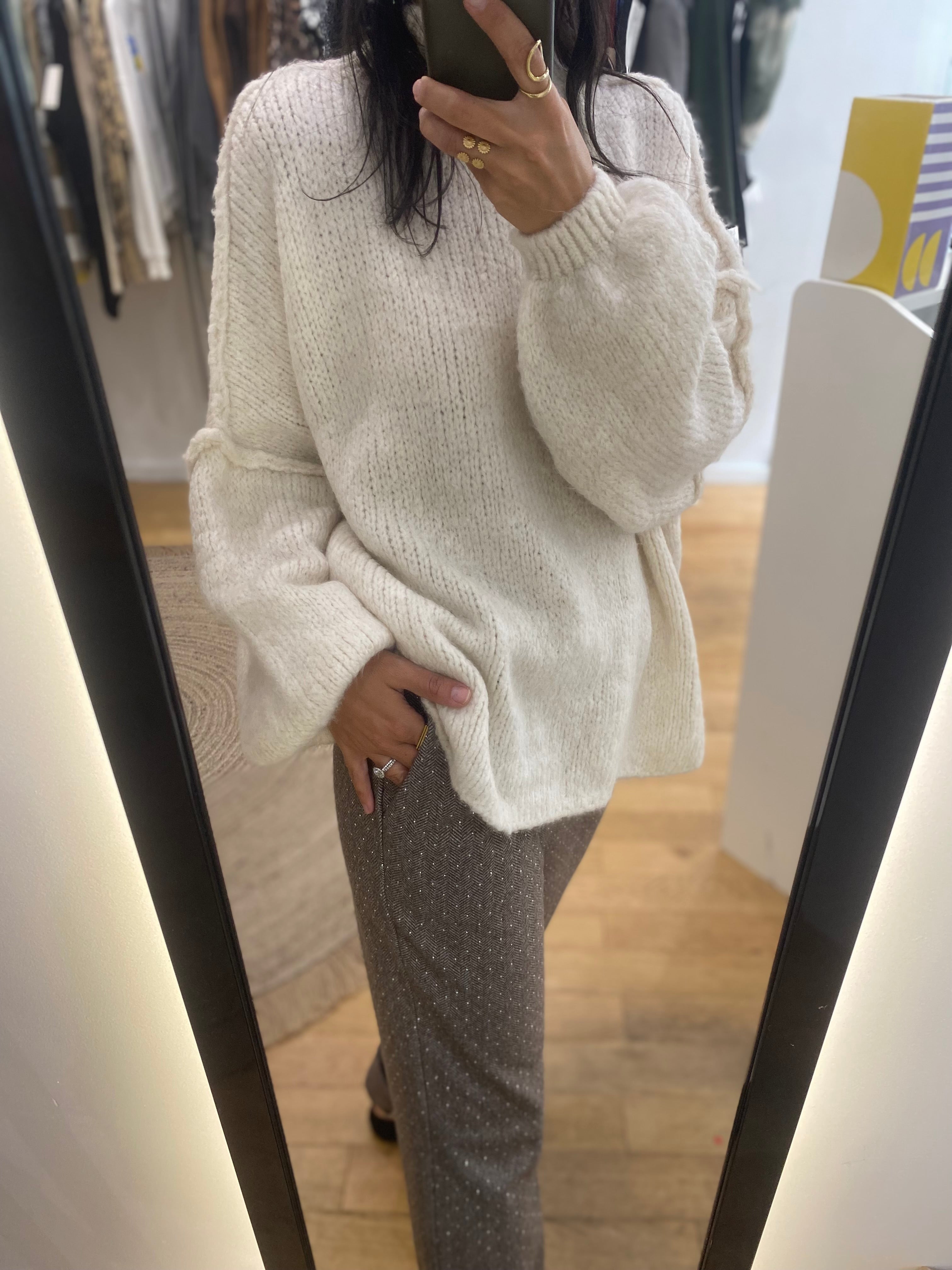 Pull couture « Chloé » écrue