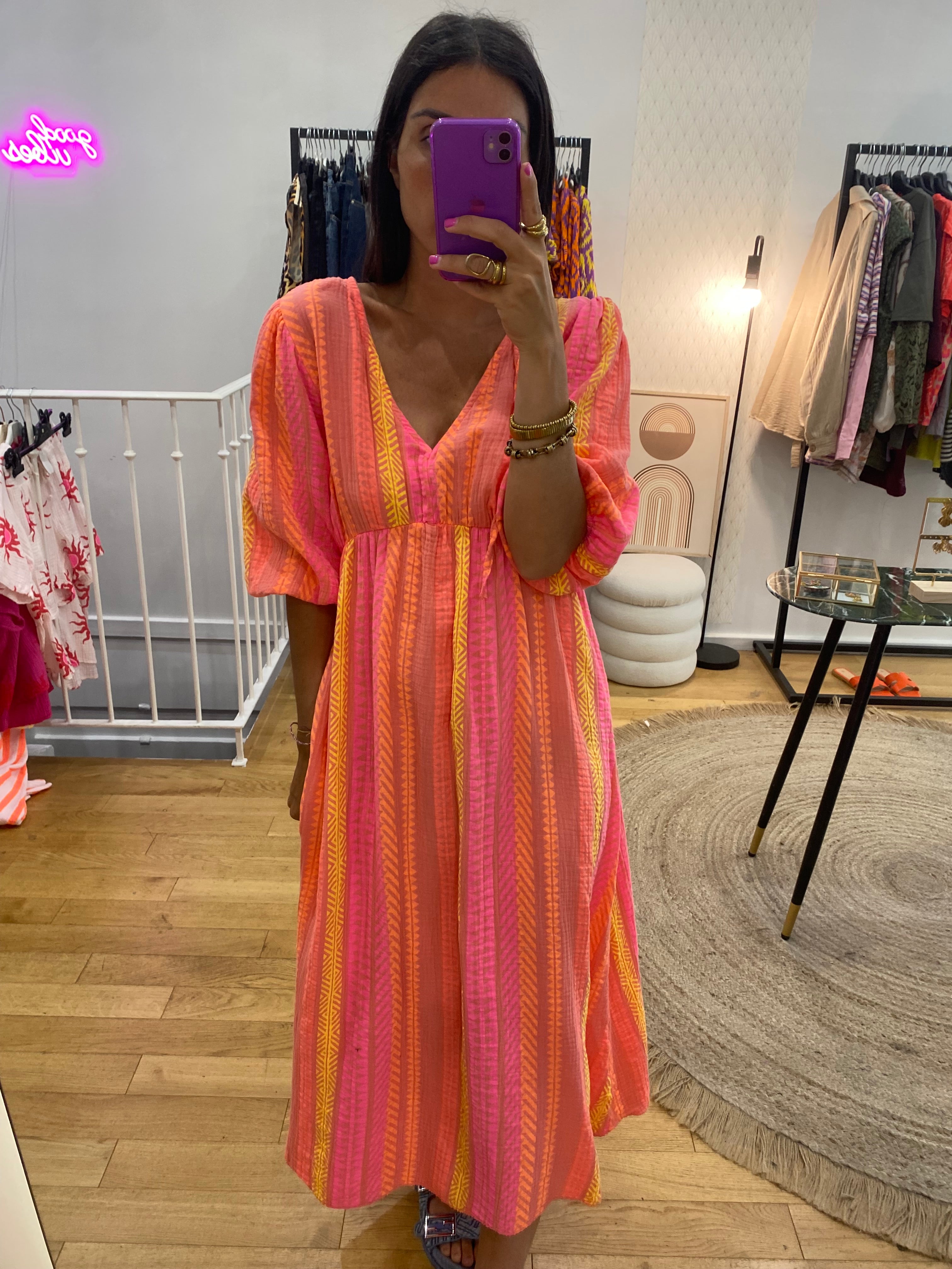 Robe « Elena » orange