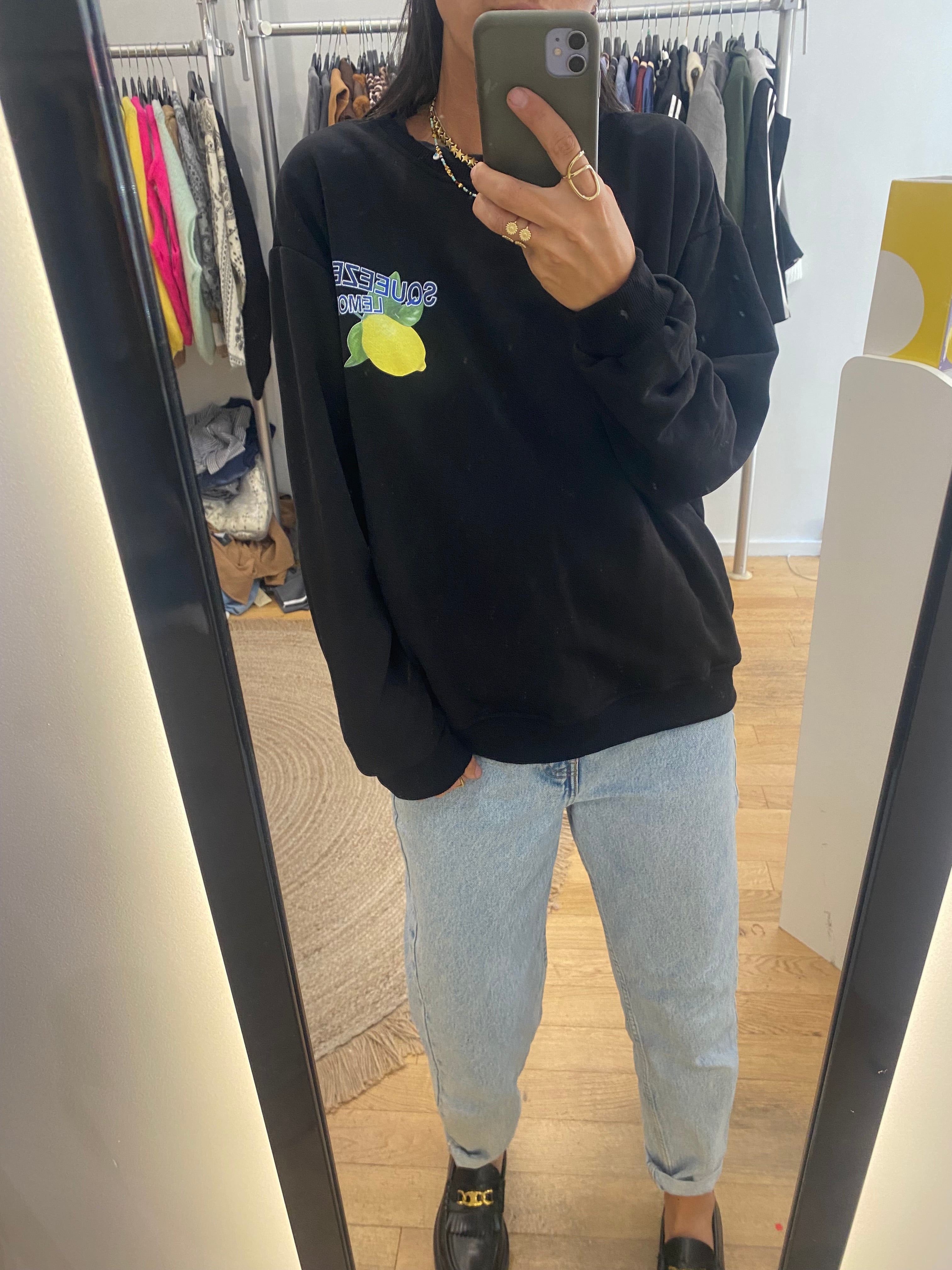 Pull « citron » noir