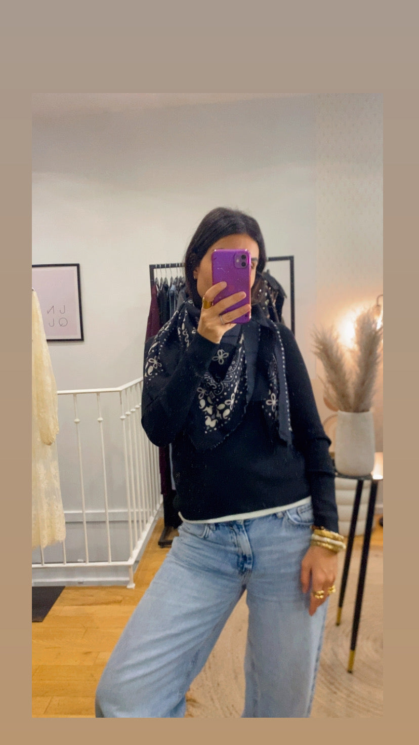 Foulard bandana noir