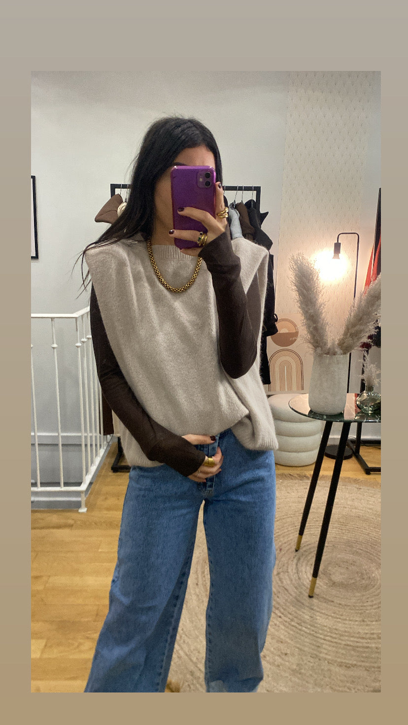 Pull « Kimy » beige