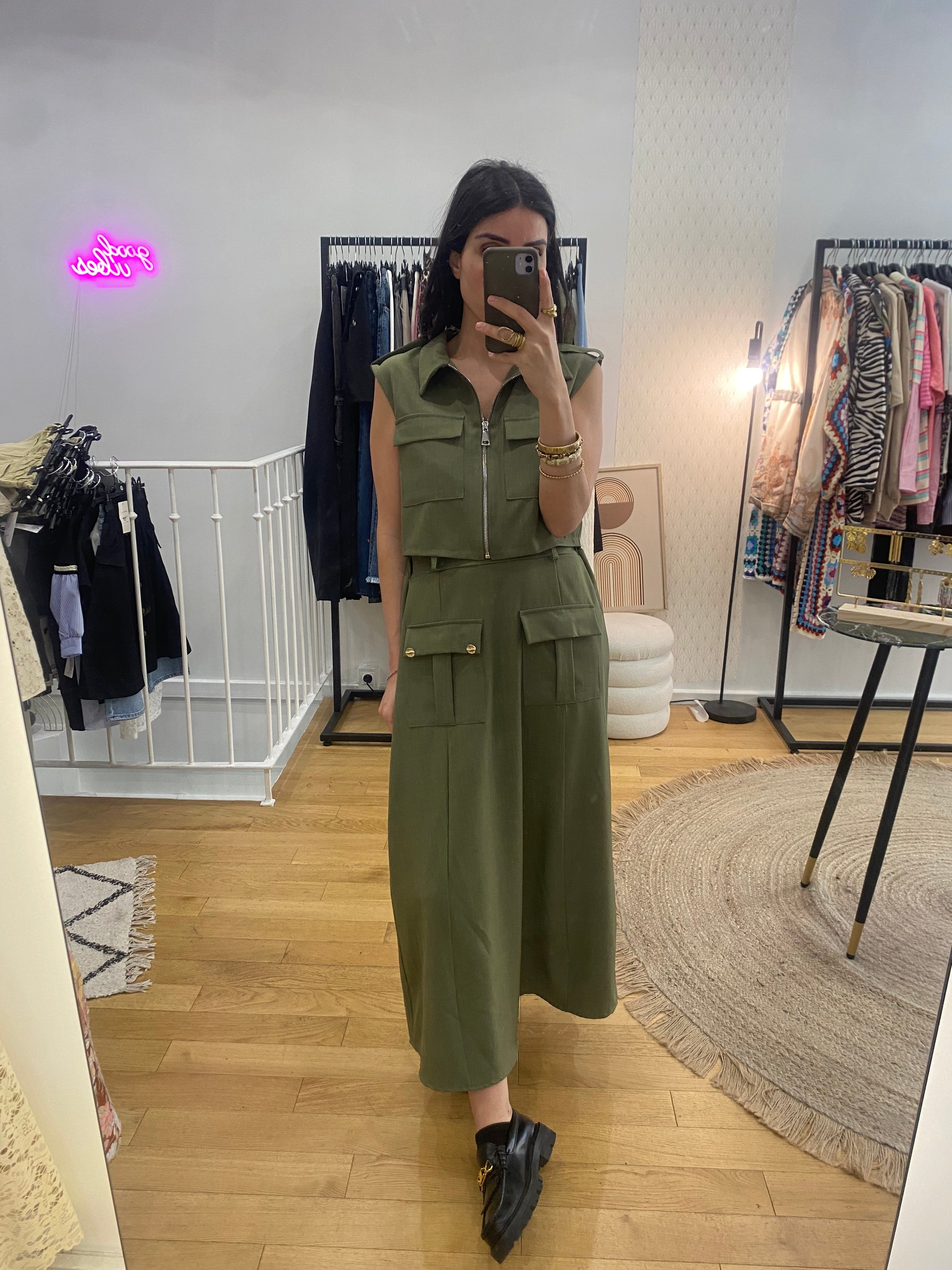 Ensemble jupe « Lollie » kaki