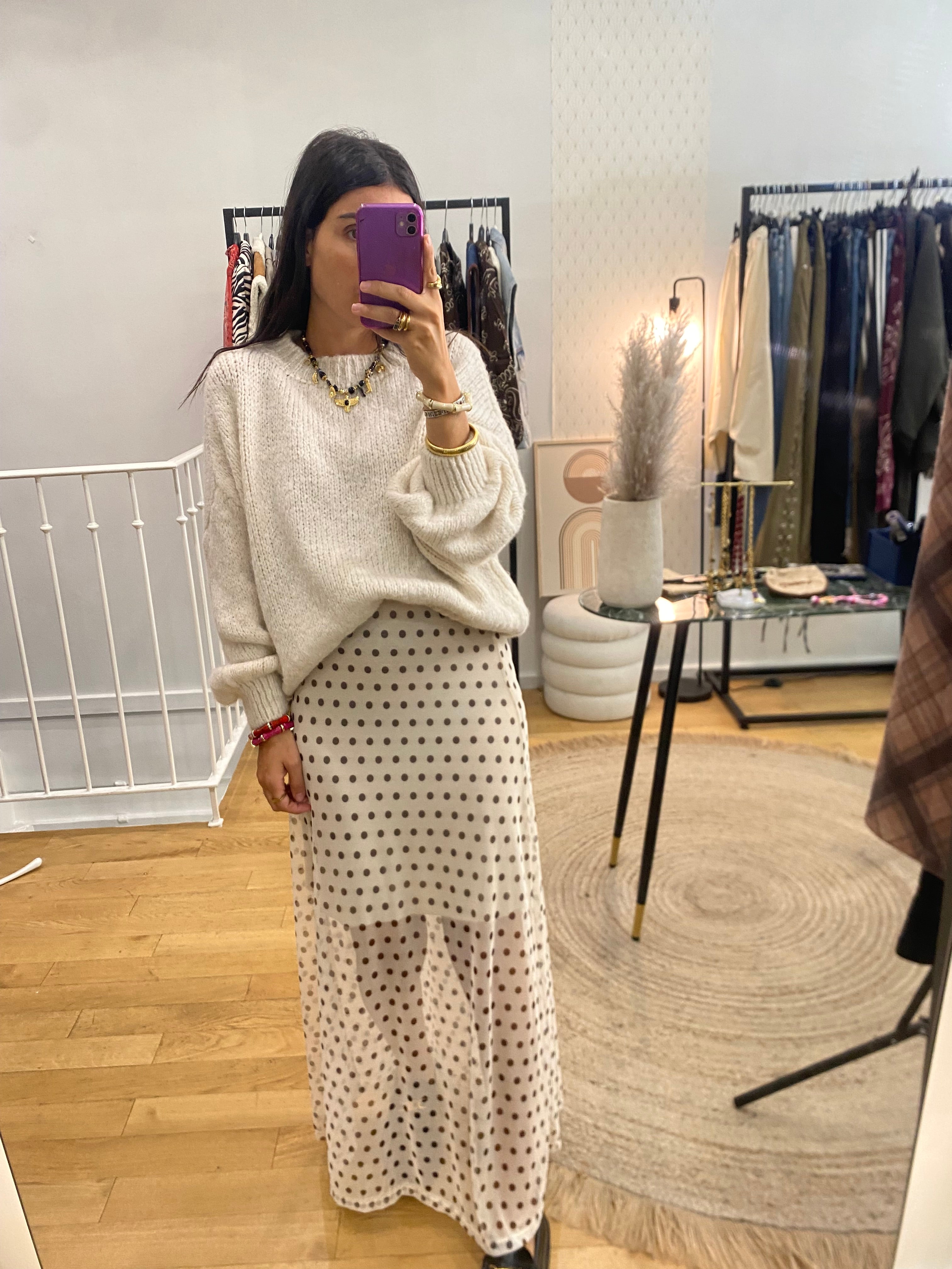 Jupe « charlie » crème