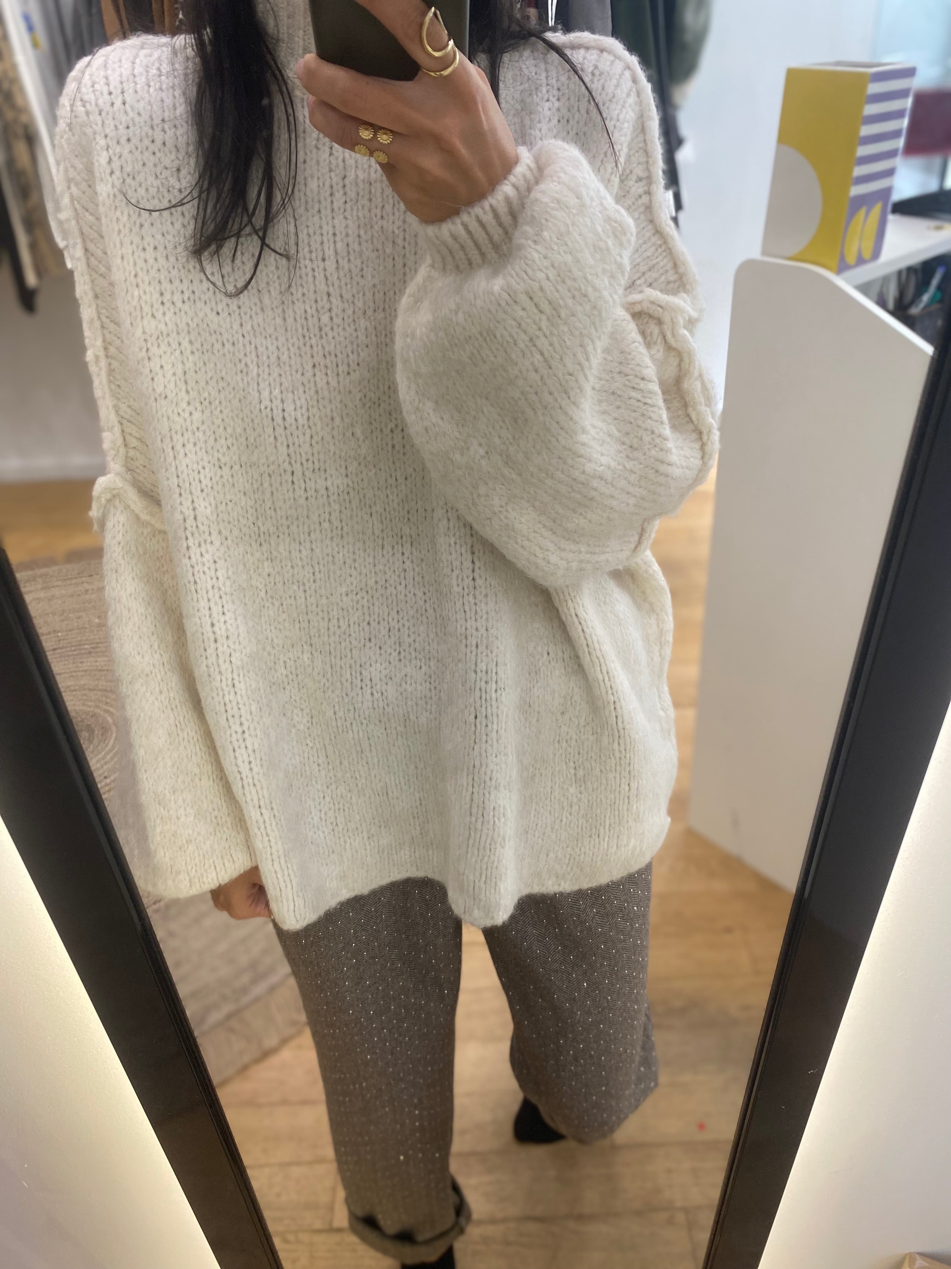 Pull couture « Chloé » écrue