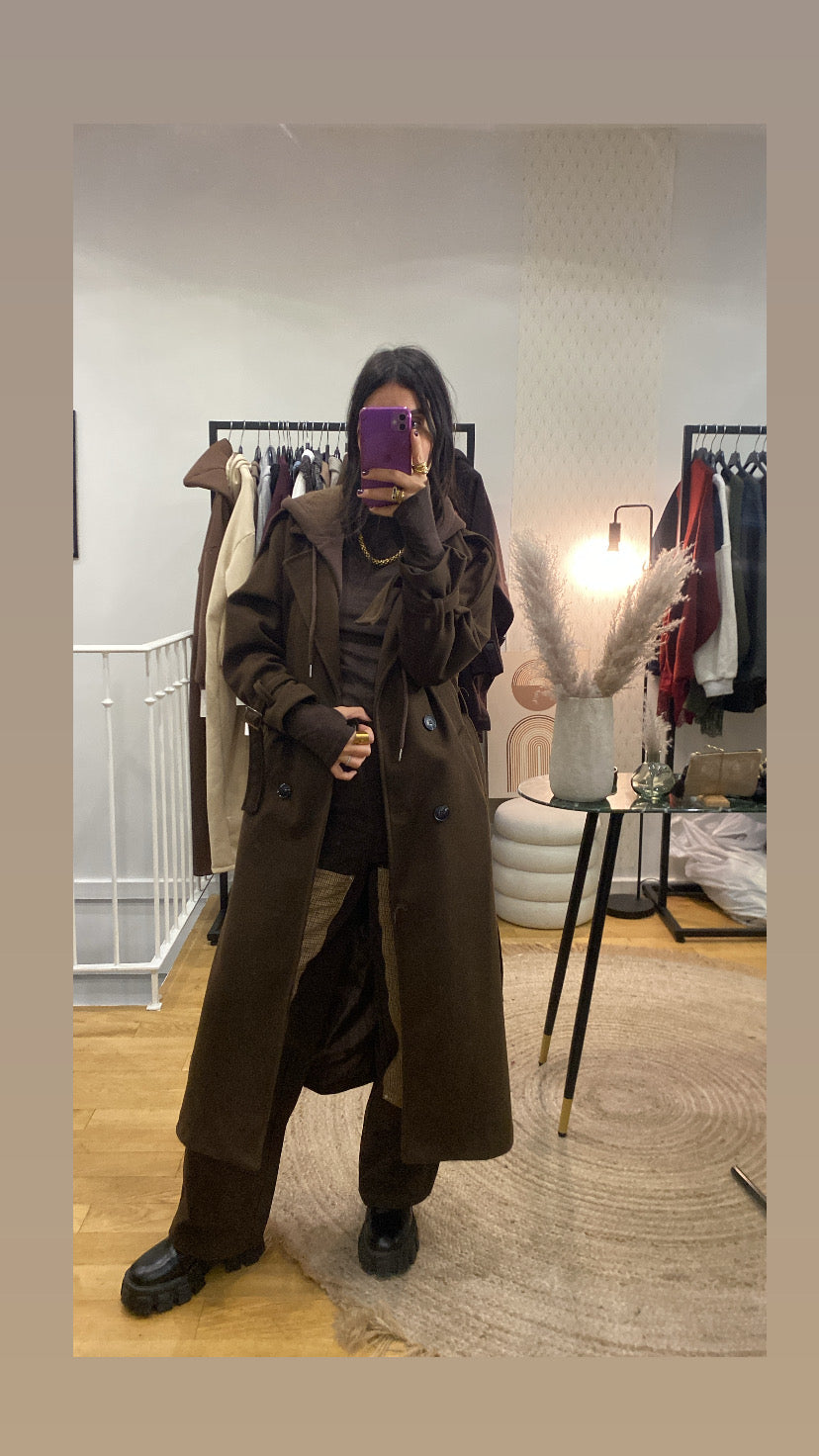 Manteau « Caro » marron