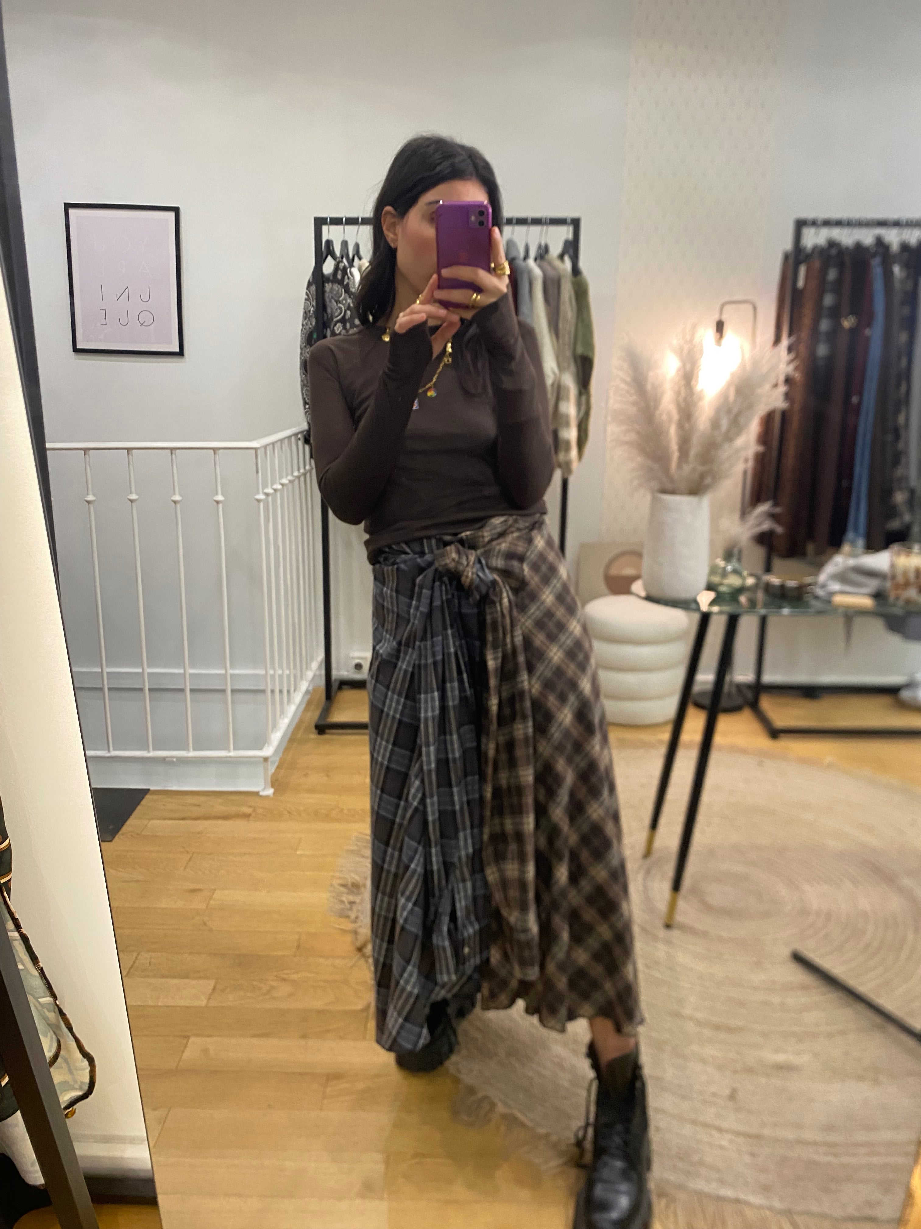 Jupe chemise « Joyce » bi coloris