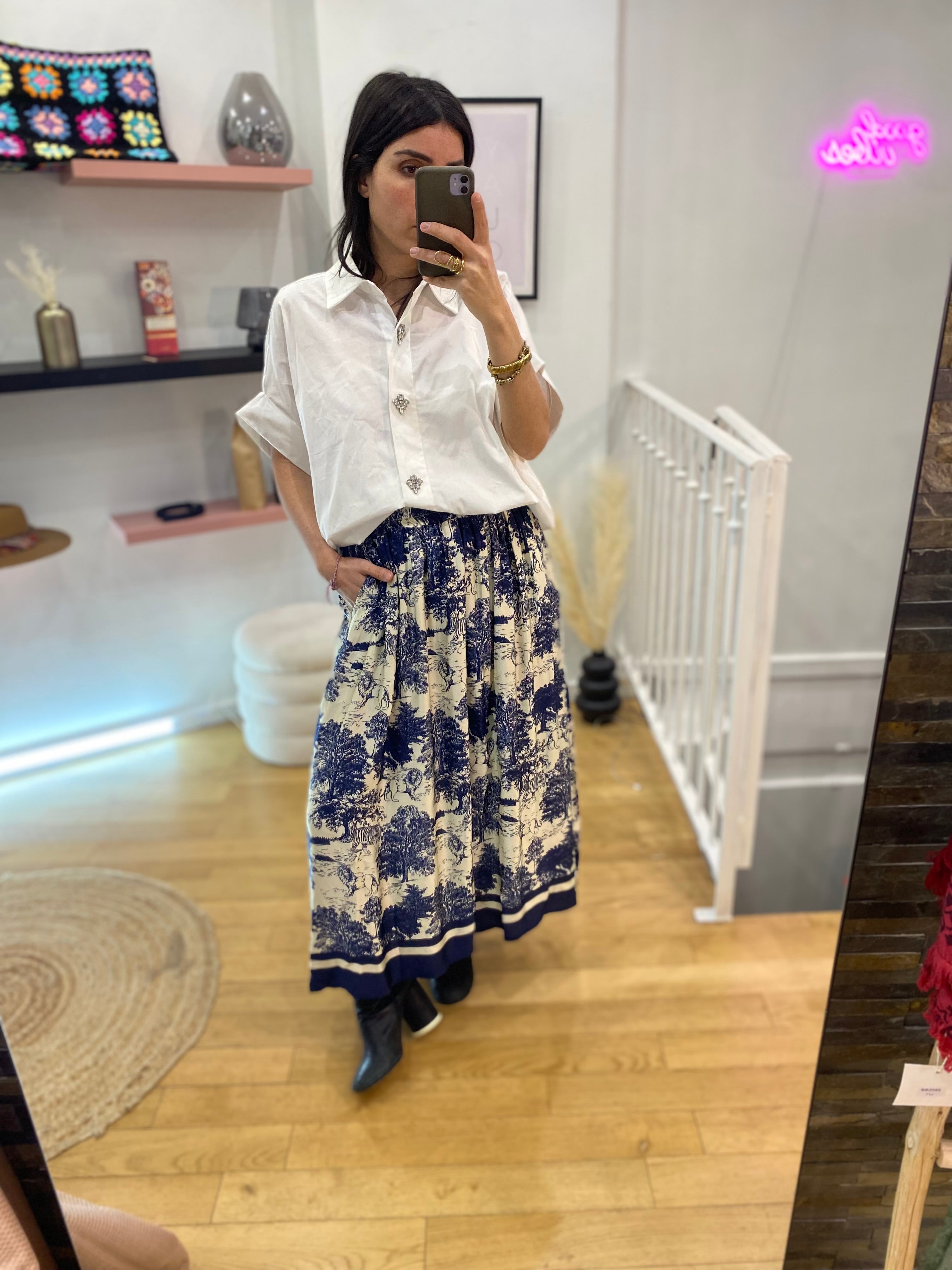 Jupe « Sasha » bleu marine
