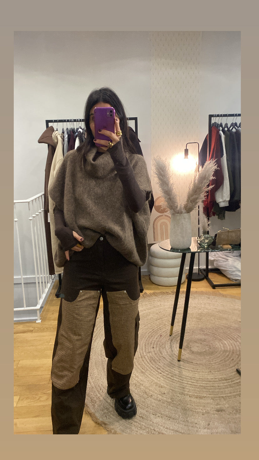 Pull « Lya » taupe