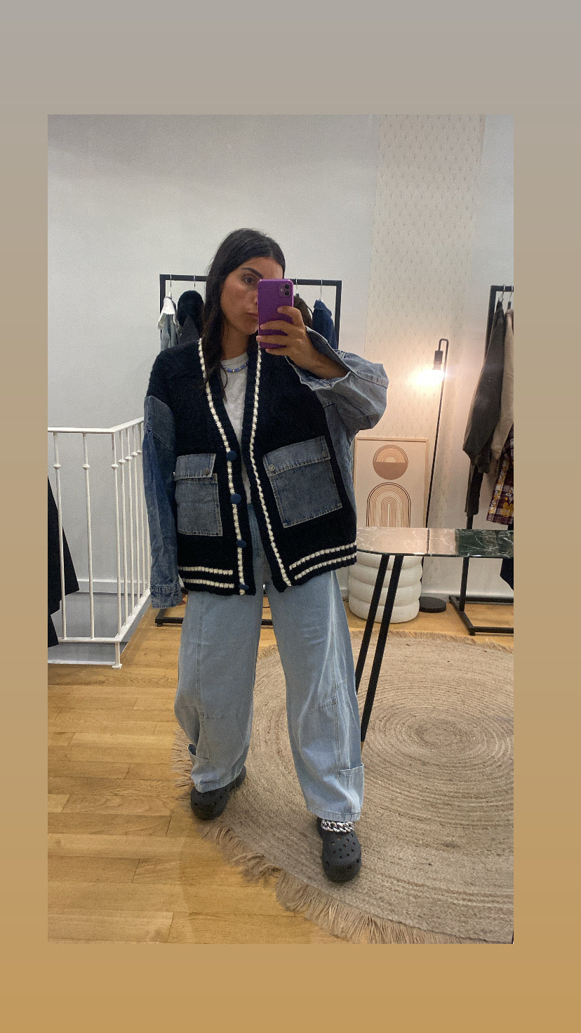 Gilet «  Debo » bi matière