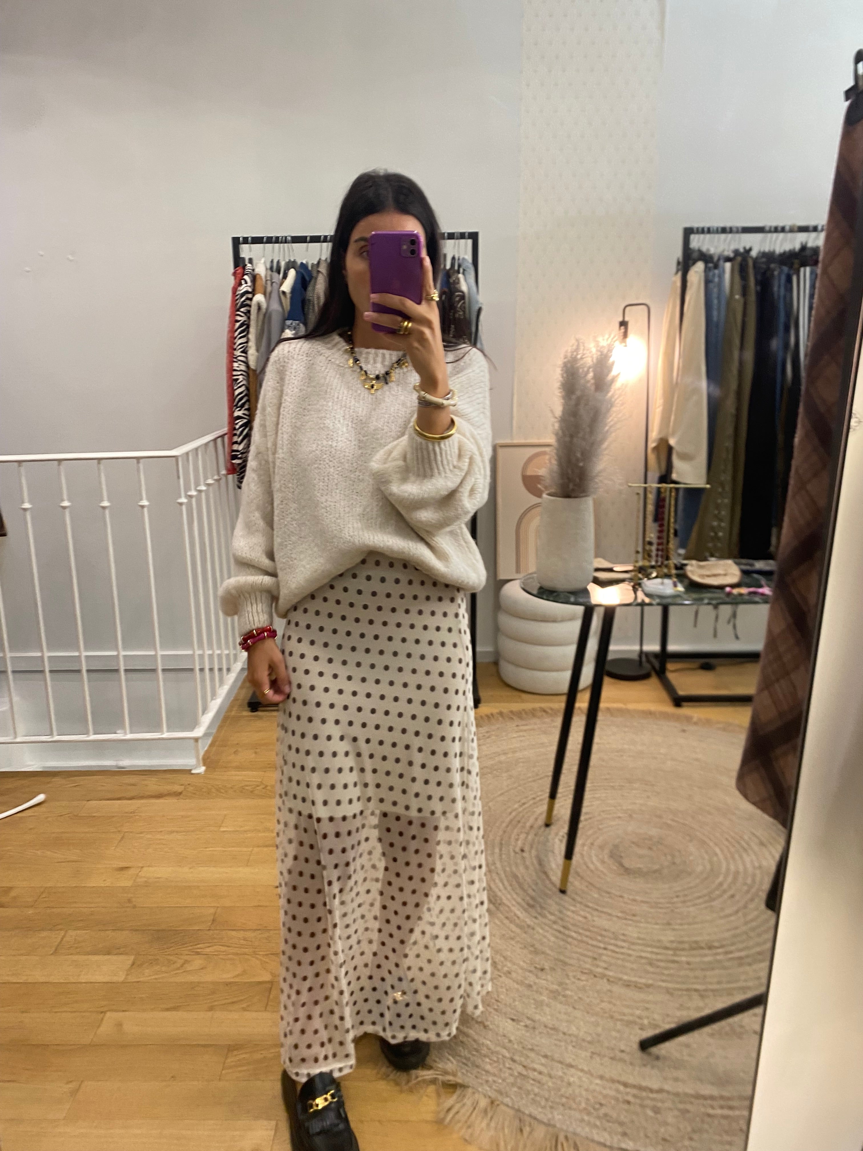 Jupe « charlie » crème