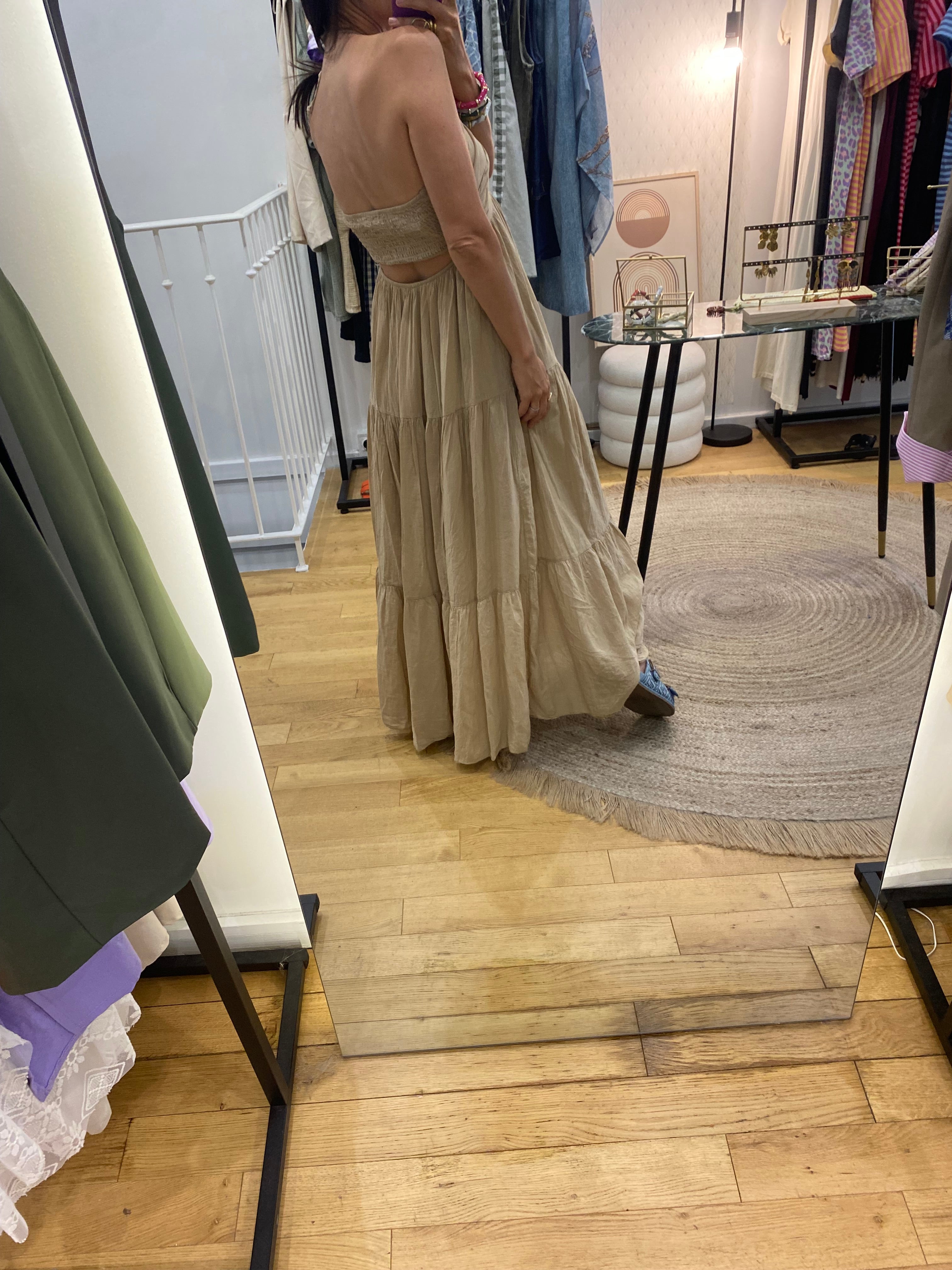 Robe « Ève » camel