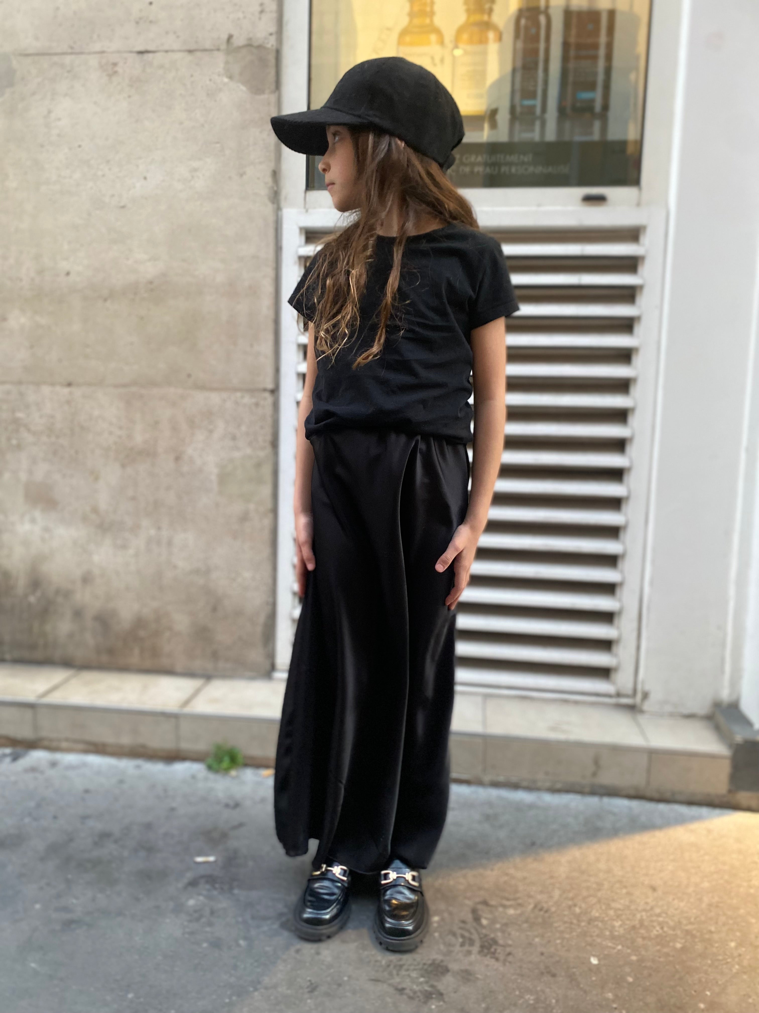 Enfant : jupe fluide « Pauline » noir
