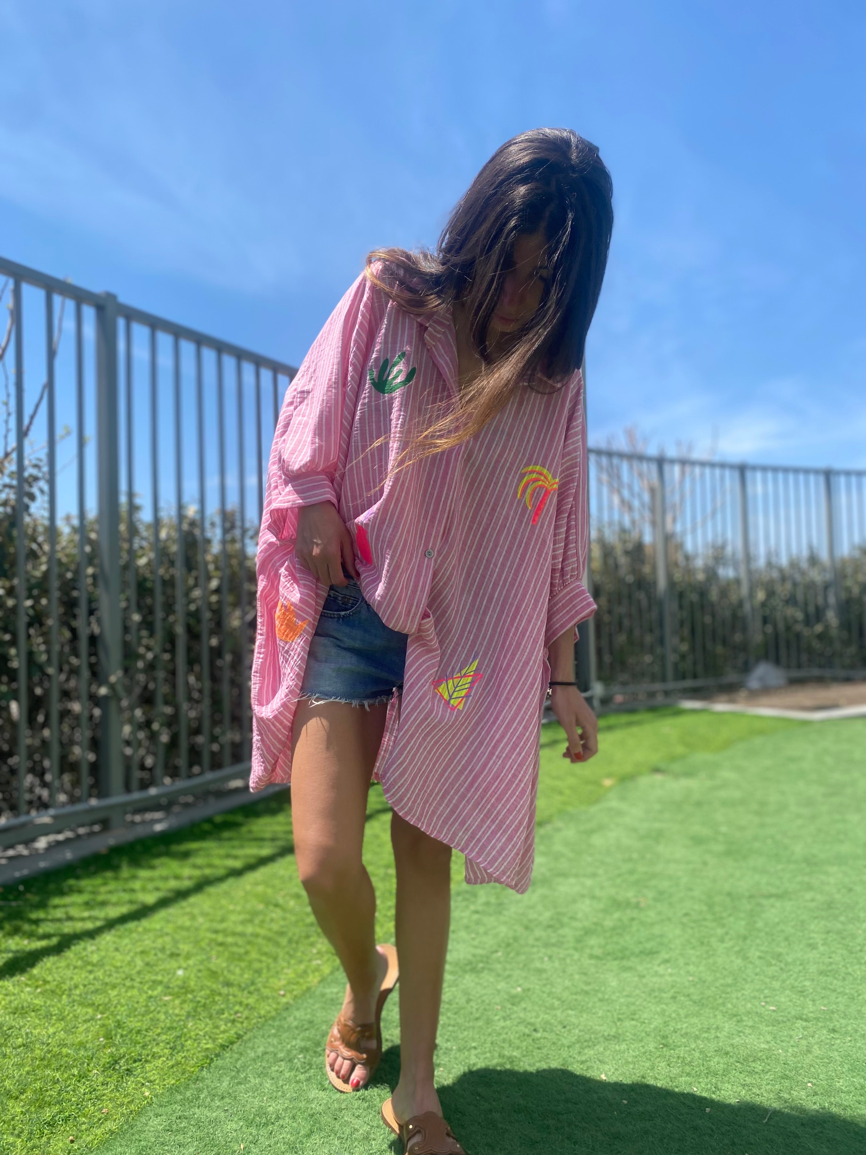 Chemise « Jill » rayé rose