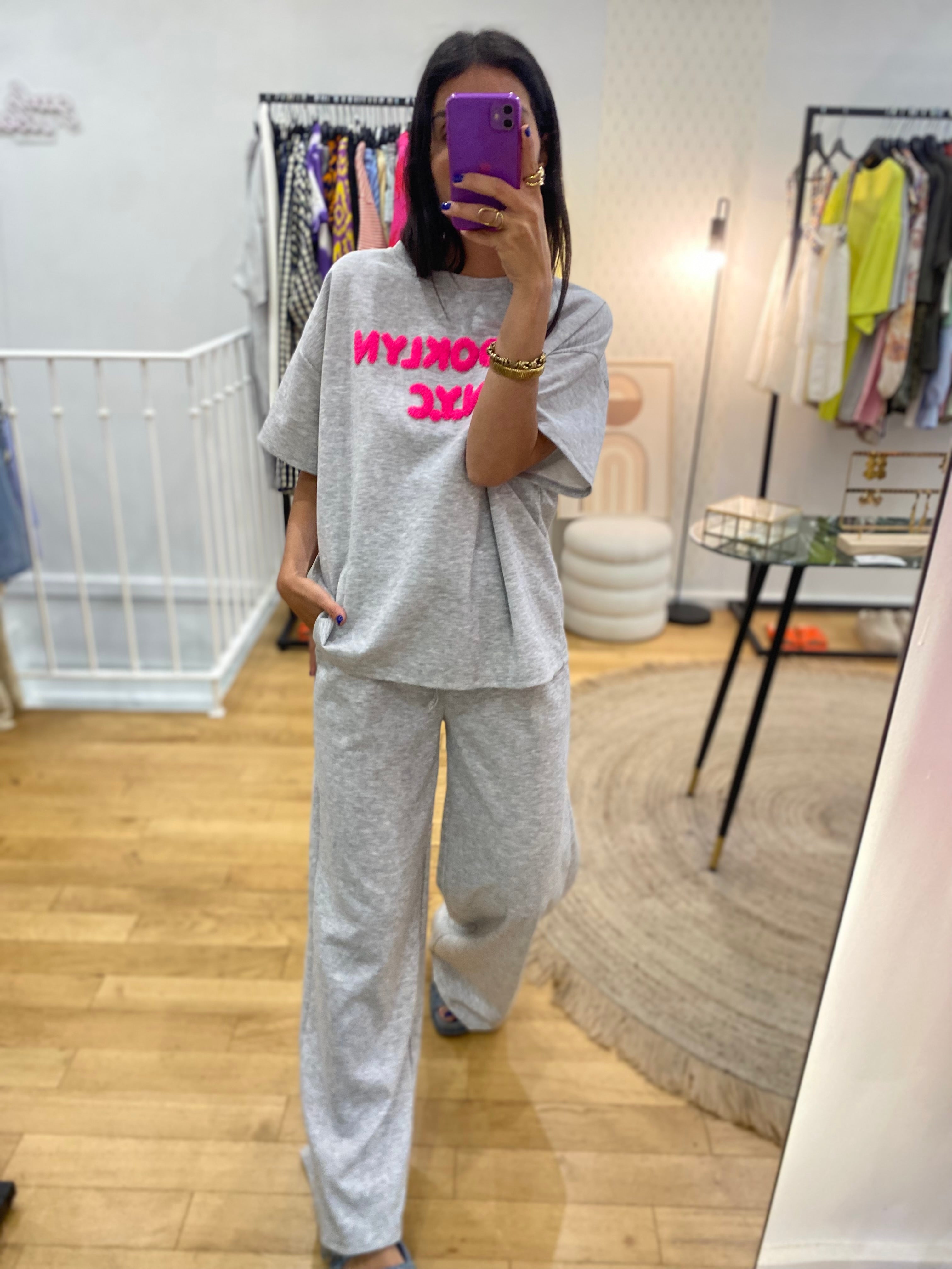 Ensemble pantalon « brooklyn » gris