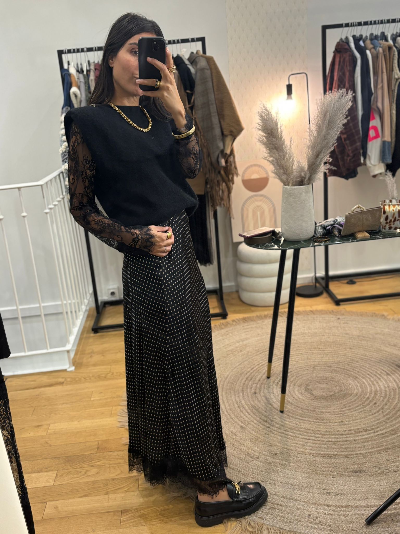 Jupe « Lora » pois noir