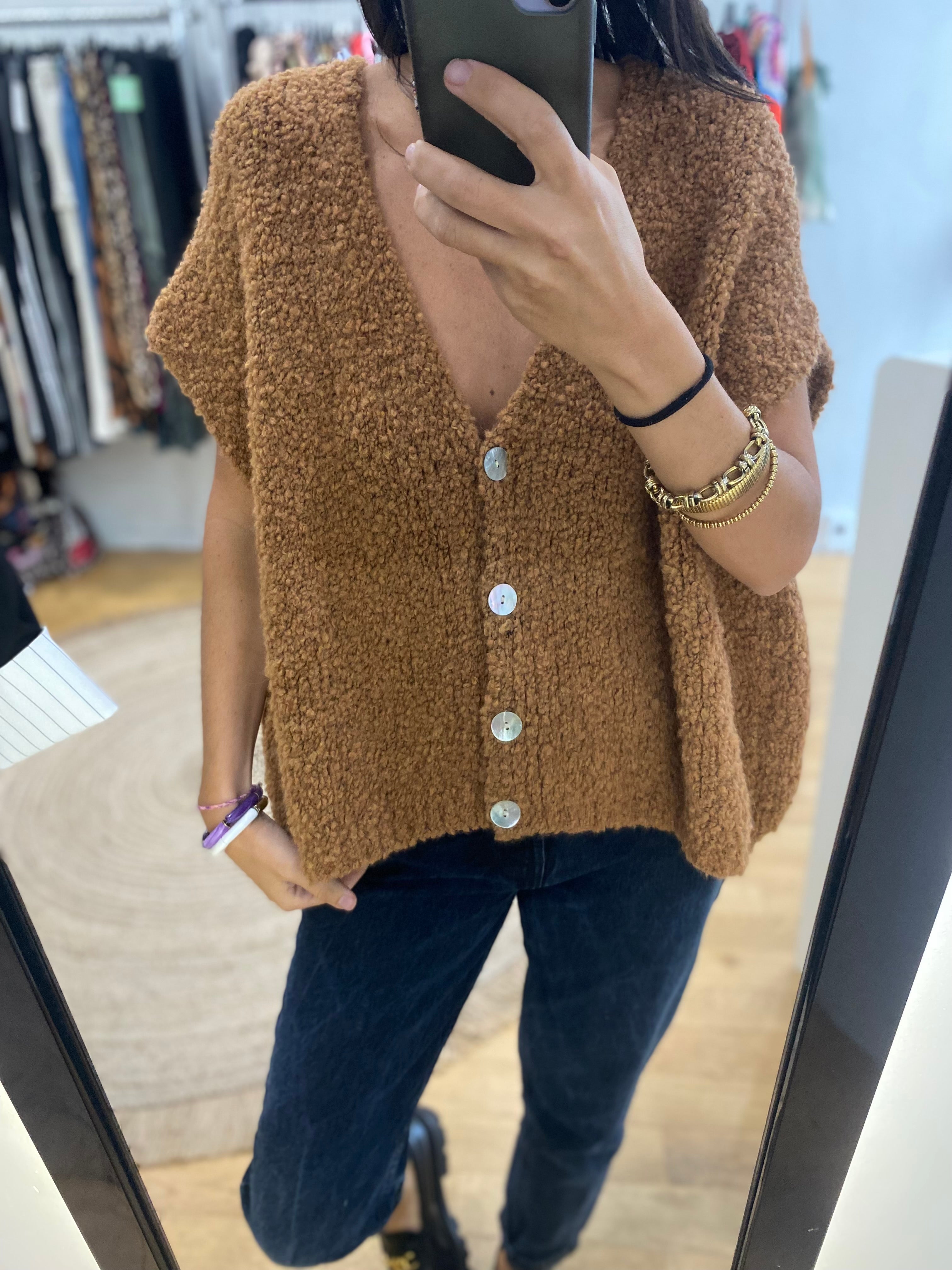 Gilet « yael » camel