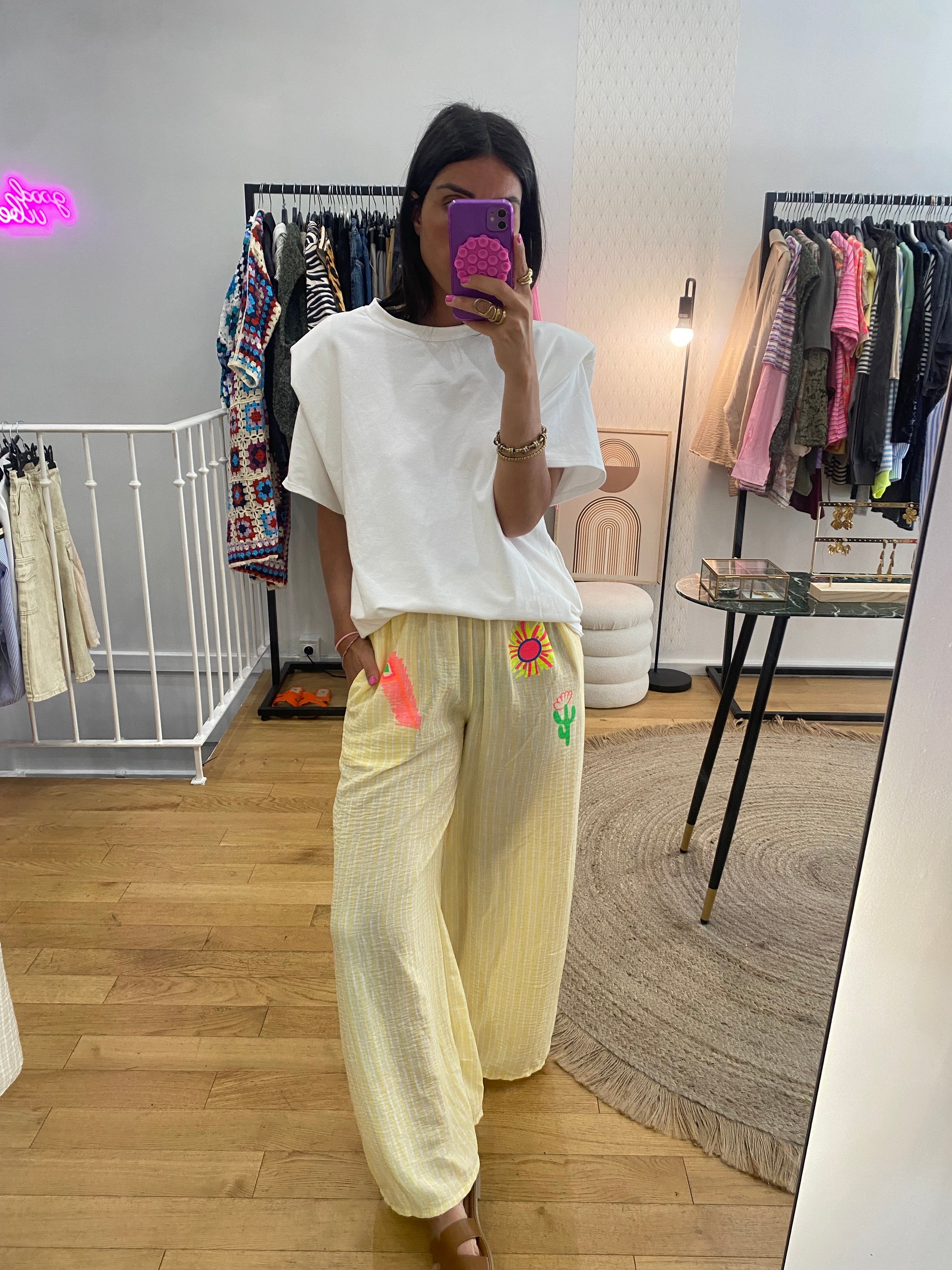 Pantalon « Mila » jaune
