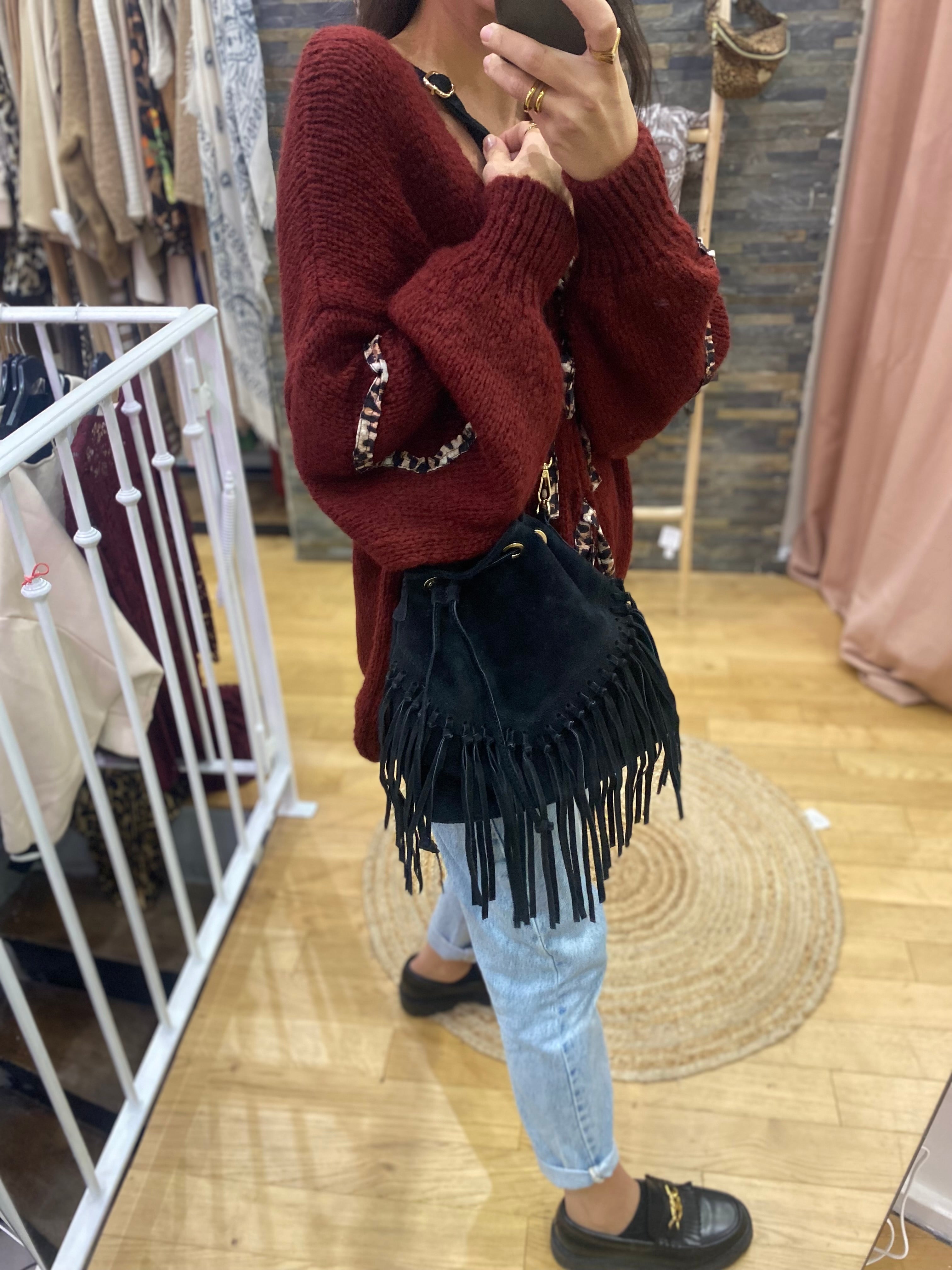 Gilet « diane » bordeaux