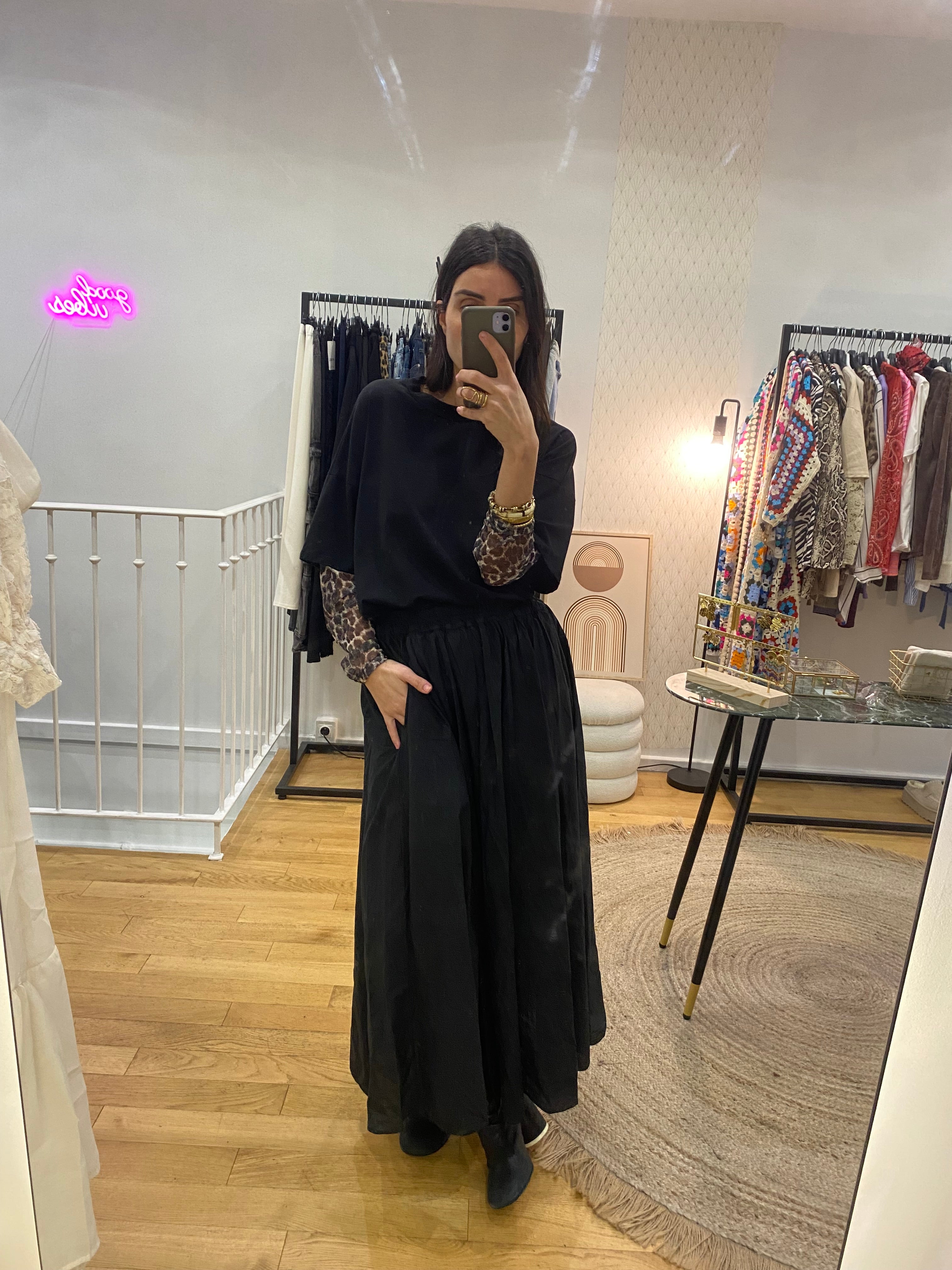 Jupe « Jeanne » noir